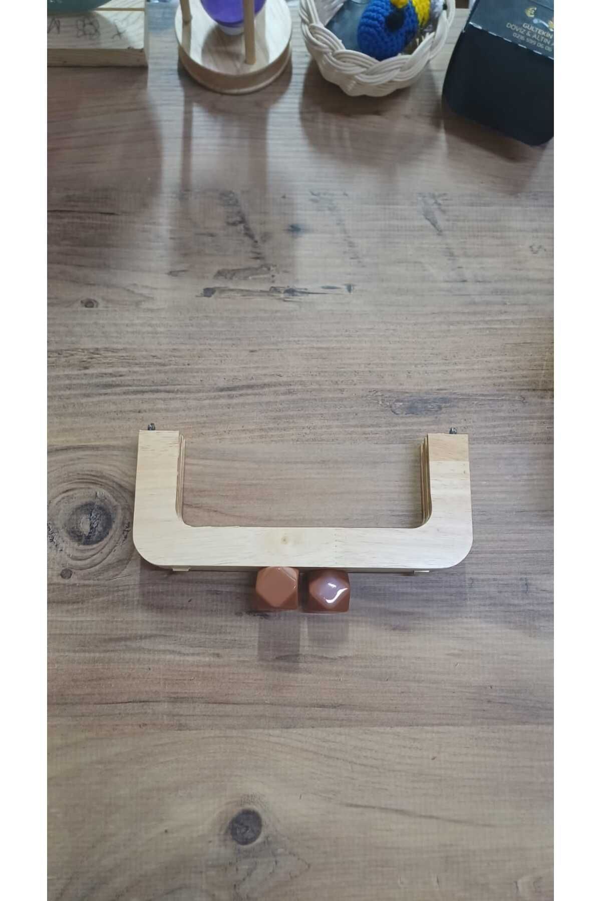 KAR KÜRESİ Çanta Aksesuar 20 Cm Açık Renk Oval Ahşap Burs Kahverengi Renk Toplu