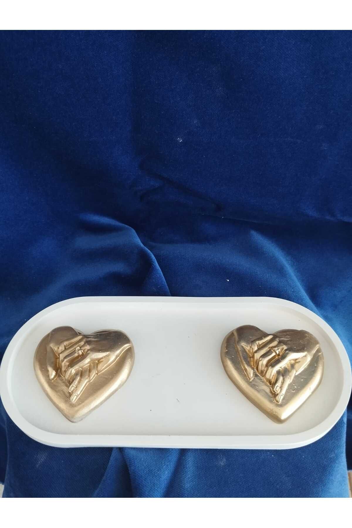 DecorWiz Dekoratif Tepsi + 2 li sonsuza dek birlikteyiz objesi