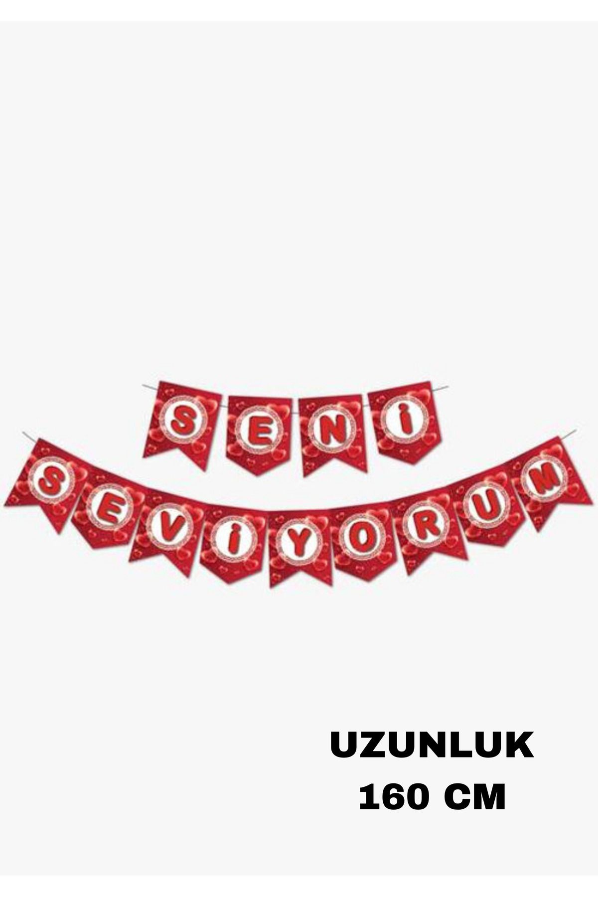 Baloncu Dede-I Love You Written Banner Lover Special Day Birthday Marriage Proposal Year Anniversary Ornament Supplies 1