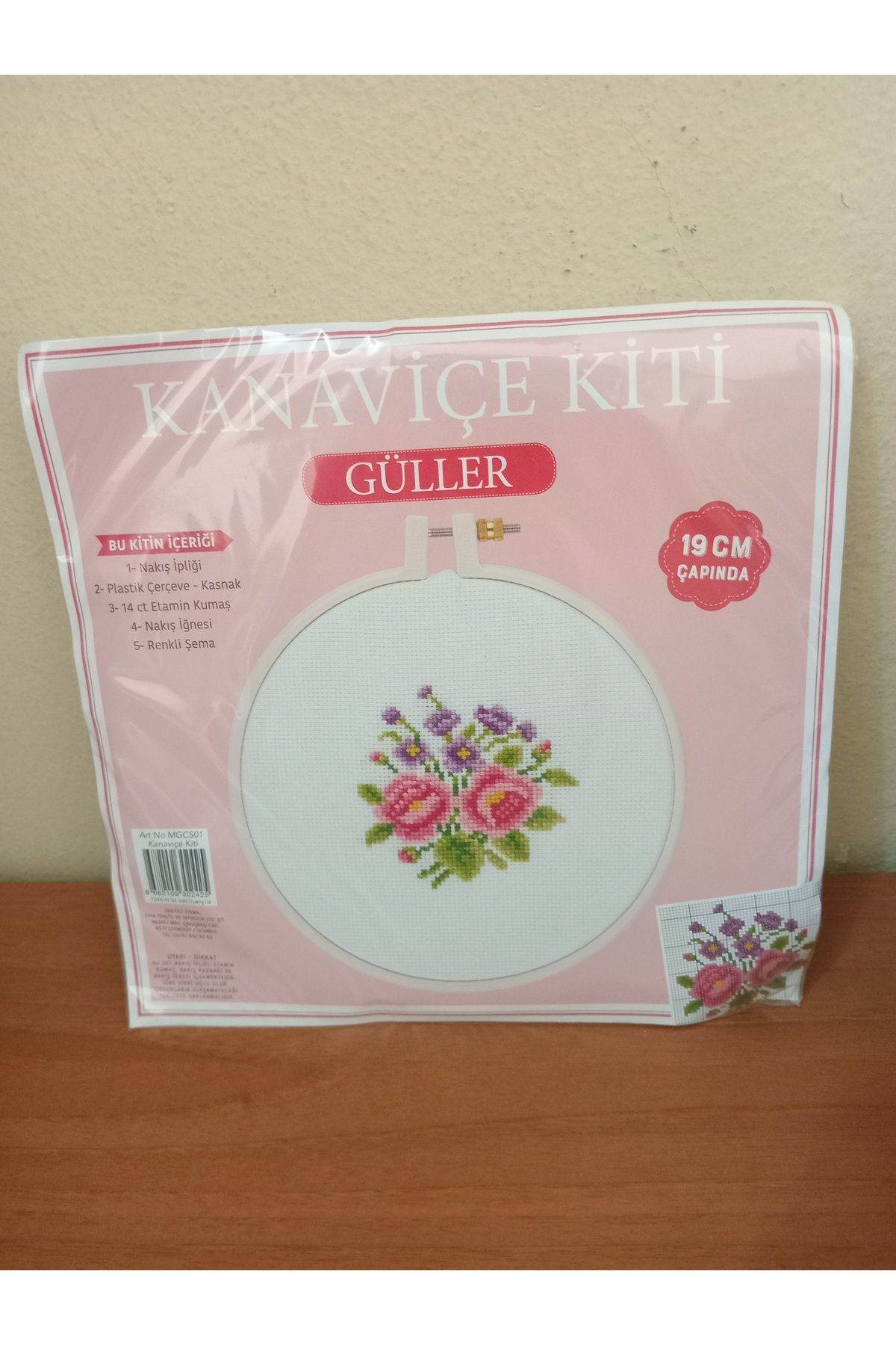 Müjde Tuhafiye Kanaviçe Kiti Gül