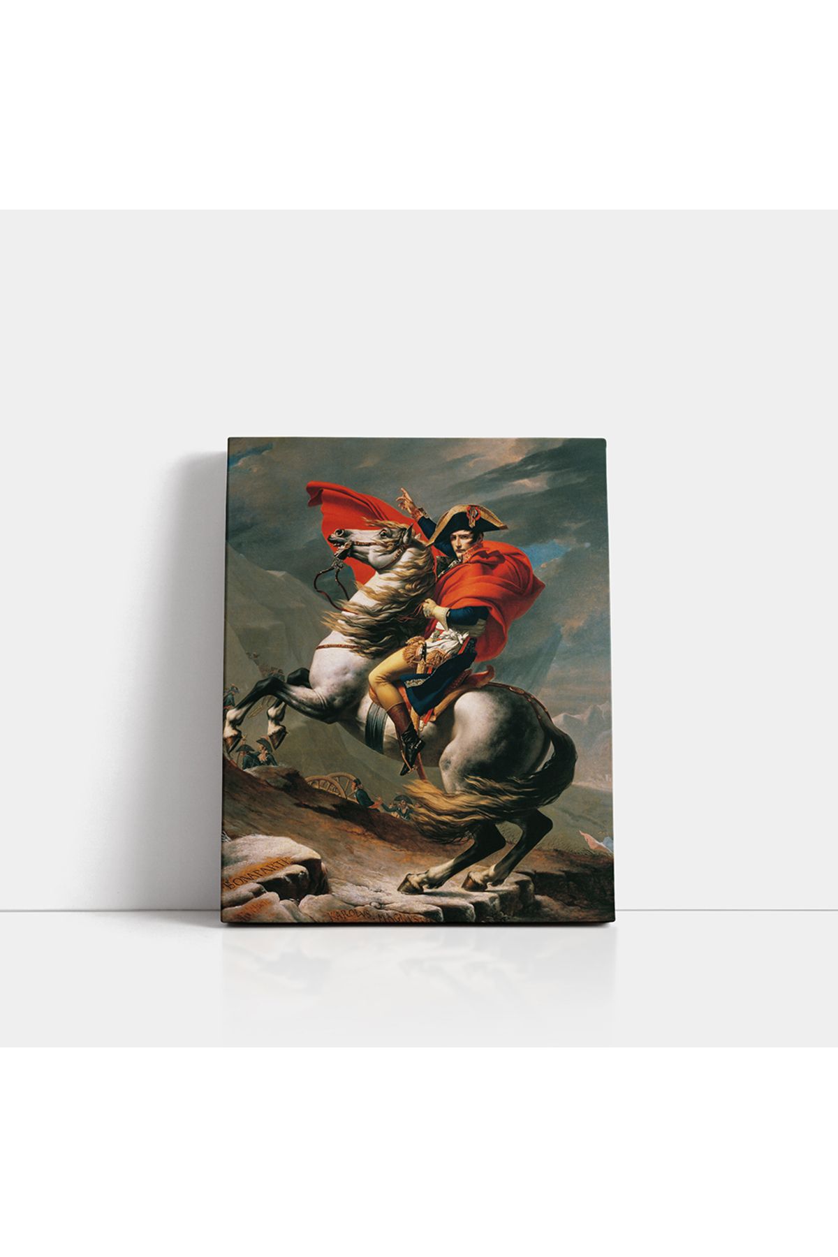cestino darte “Napoleon Crossing the Alps” – Zaferin Yüzü, Liderliğin Figürü (Kanvas Baskı) Tablo
