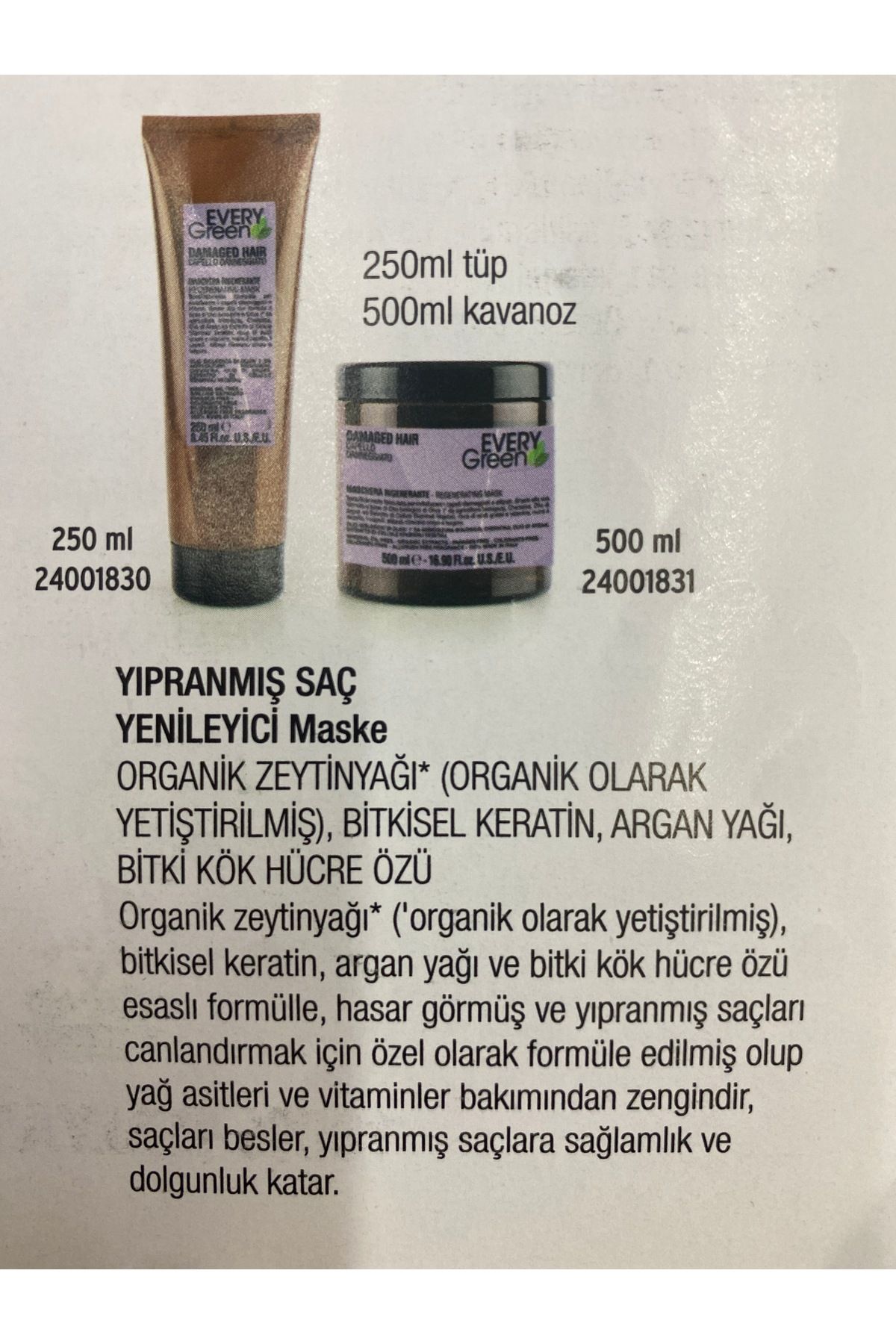 EveryGreen saç maskesi