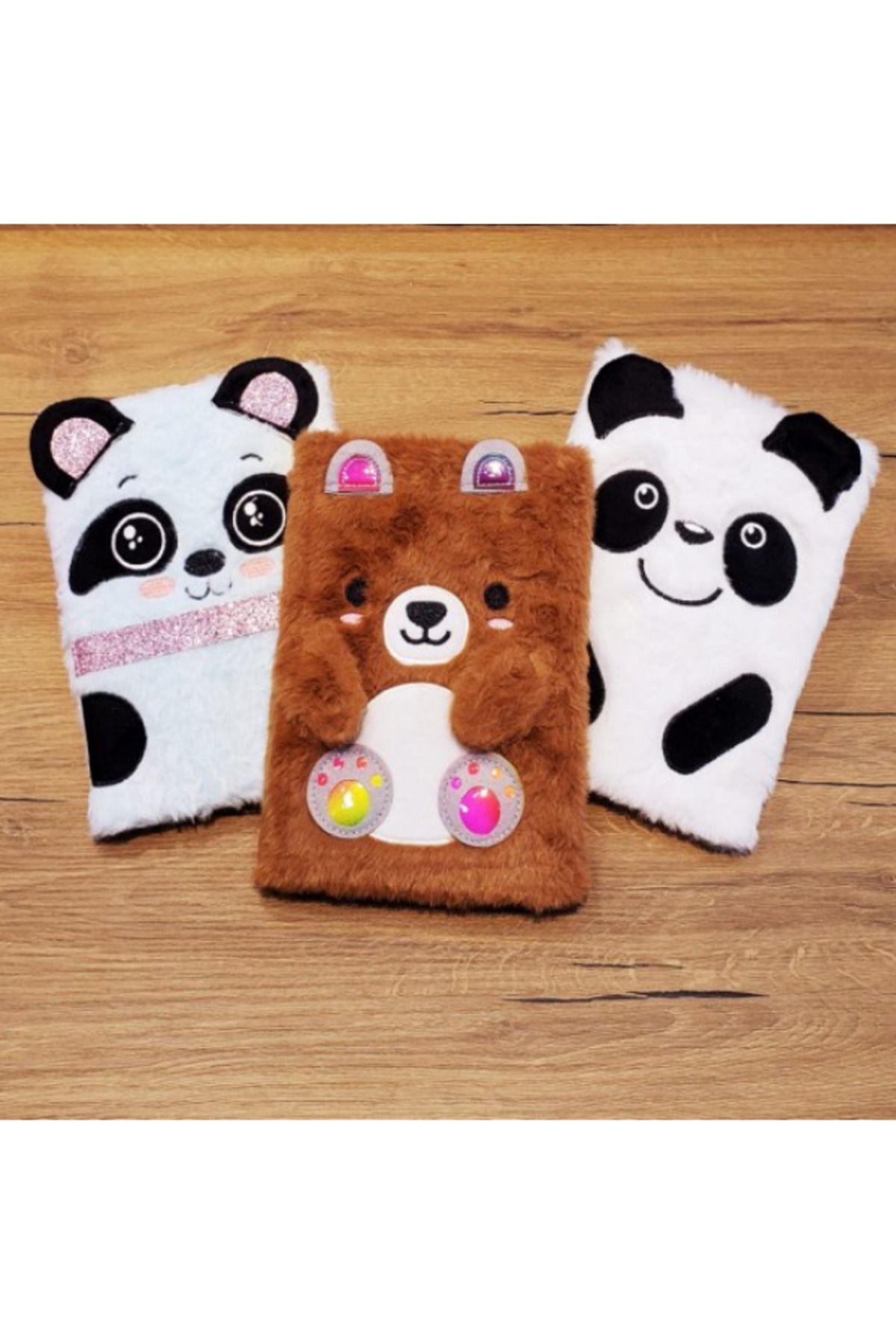 Moni Hediyelik Tüylü Panda Ve Ayıcık Defter
