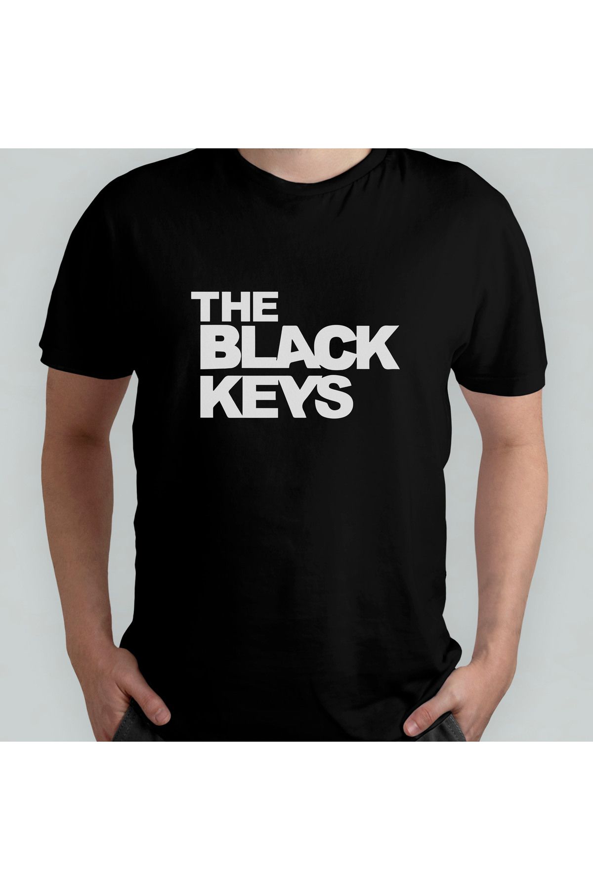 Pixxa The Black Keys Unisex %100 Pamuklu Bisiklet Yaka T-Shirt Model 4