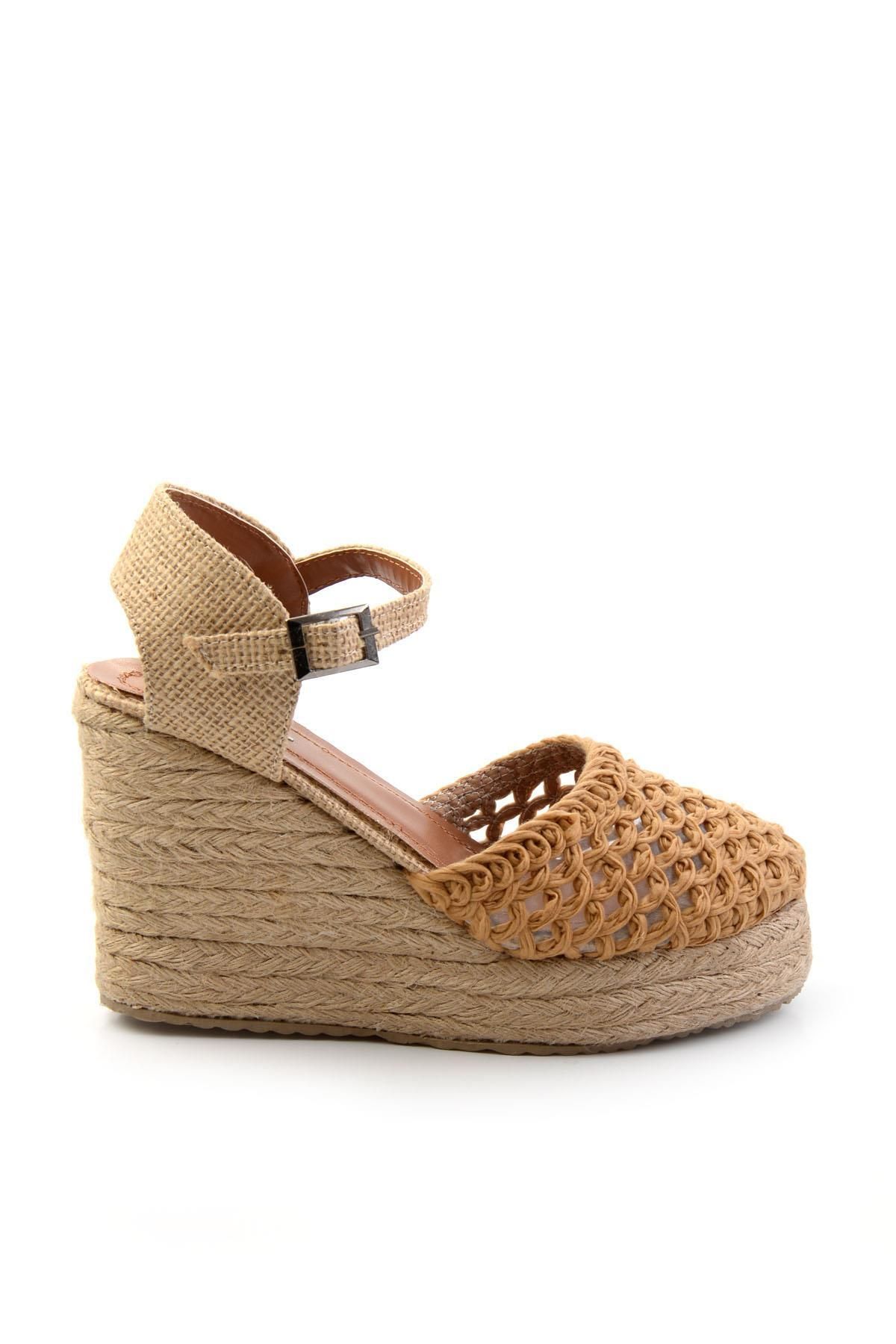 Bambi Vizon Kadın Espadril K01874414116