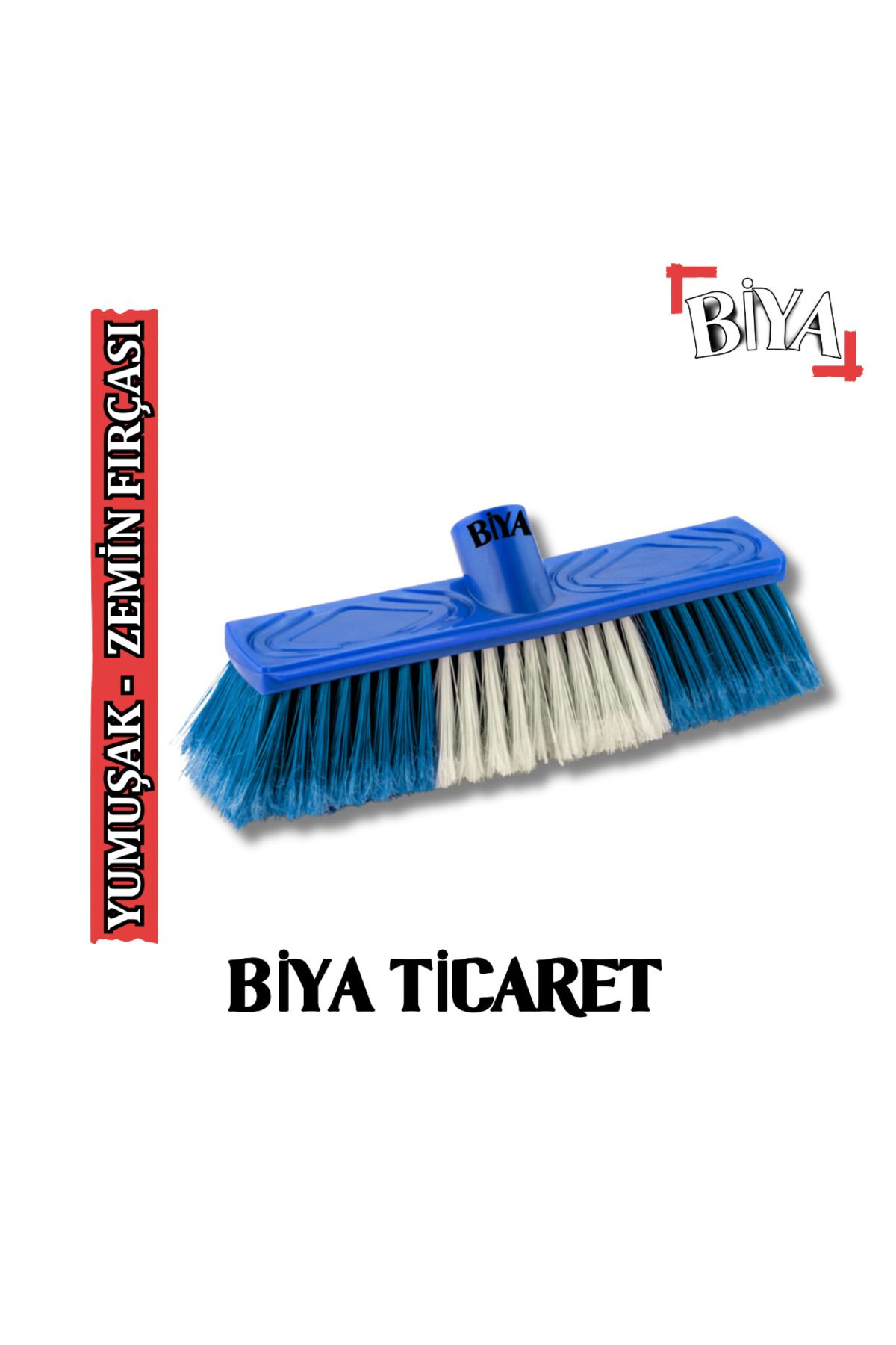 BİYA Lüks Yumuşak Yer Fırçası Mavi