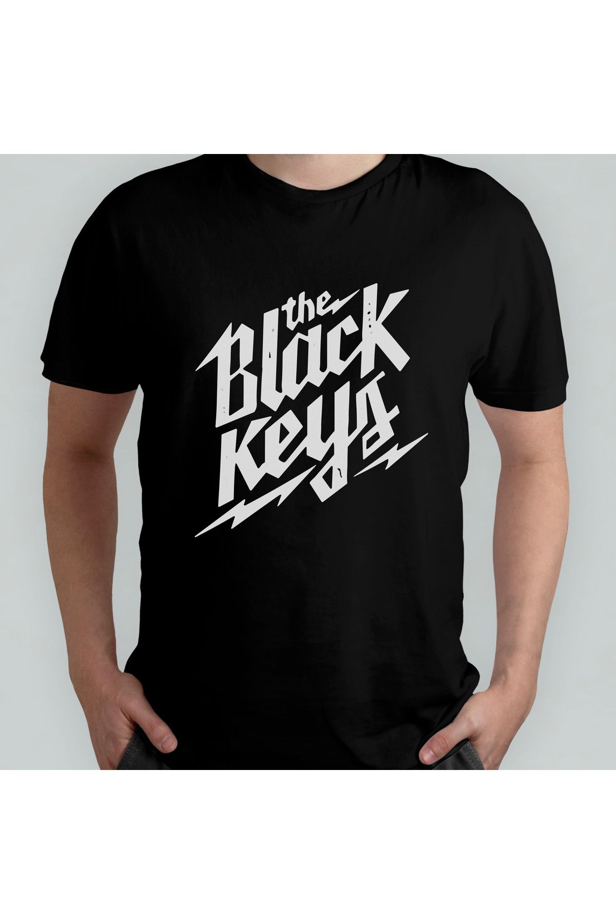 Pixxa The Black Keys Unisex %100 Pamuklu Bisiklet Yaka T-Shirt Model 1