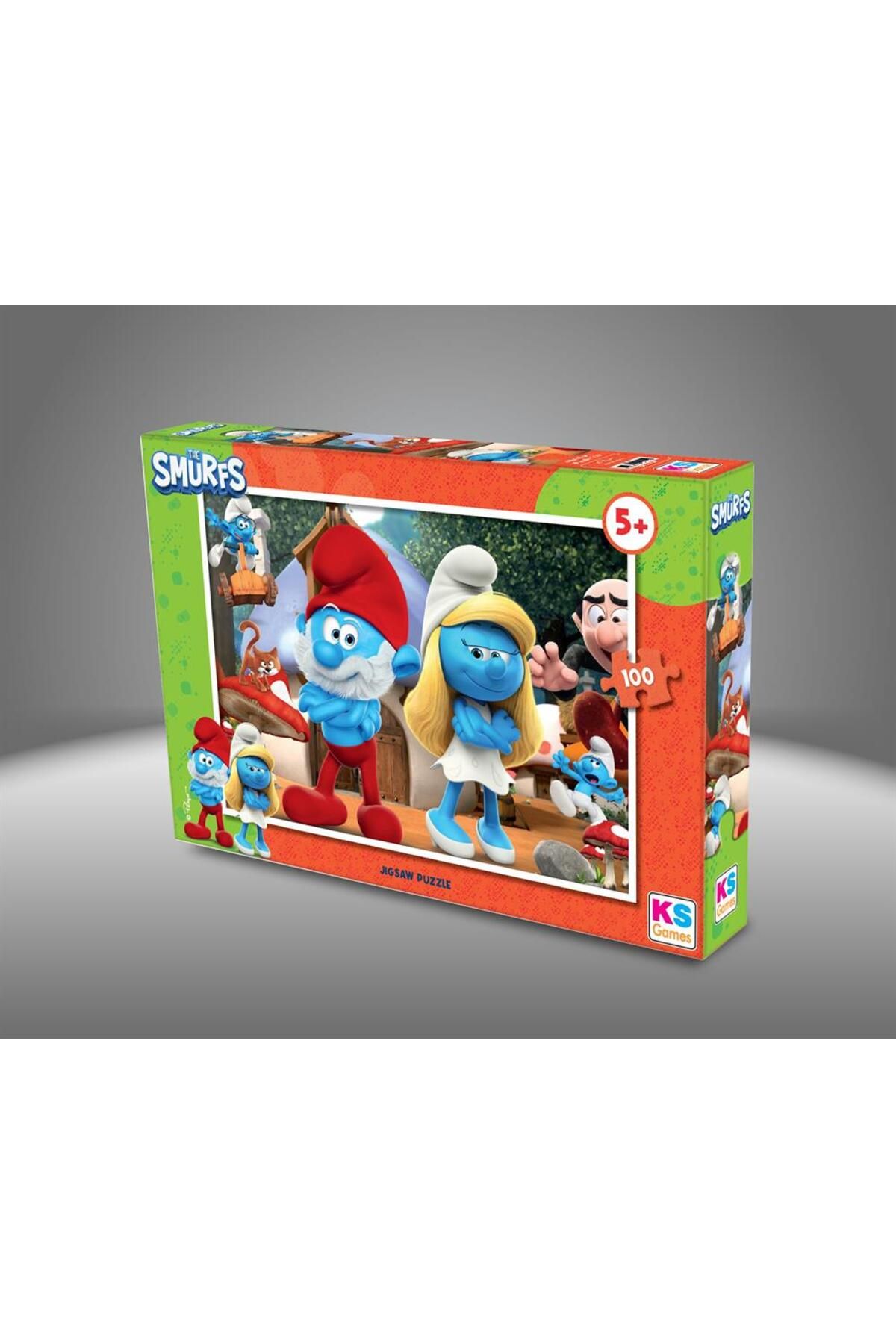 Ks Puzzle SMR 714 SMURF ŞİRİNLER 100 PRÇ PUZZLE -KS