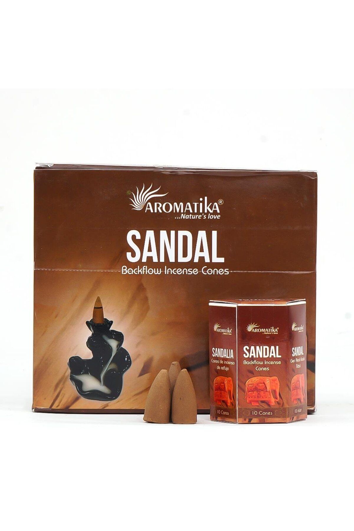 Aromatika Geri Akış Tütsü Şelale Konik Backflow Incense Cones 10 Adet Pieces