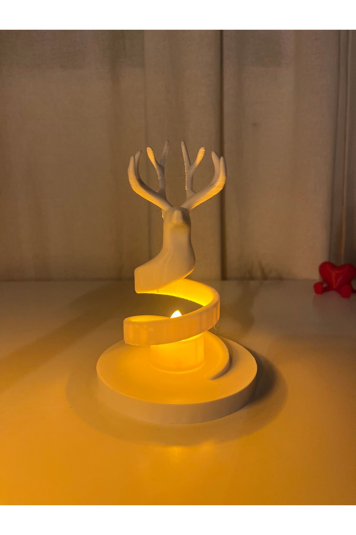 3D DEKORATİF GEYİK MUMLUK