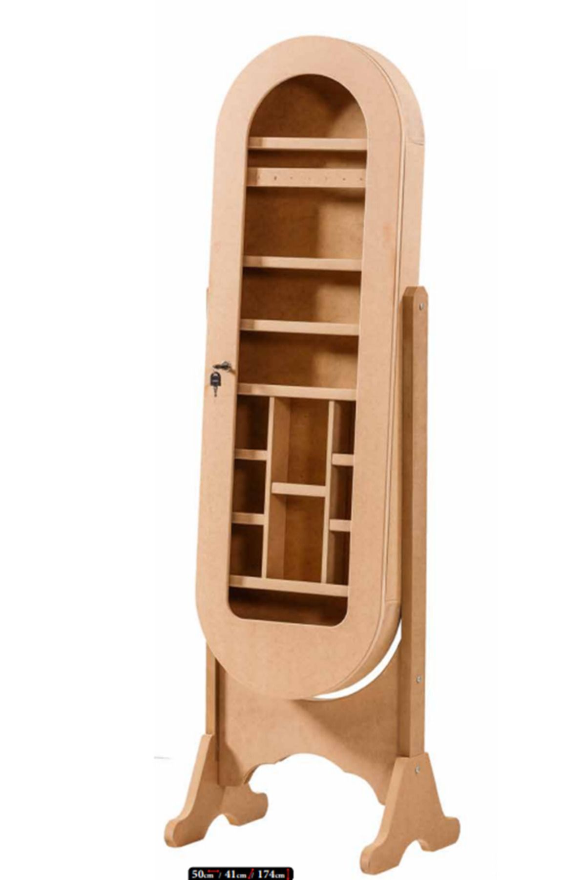 ÜRETİM Oval Takı Dolabı