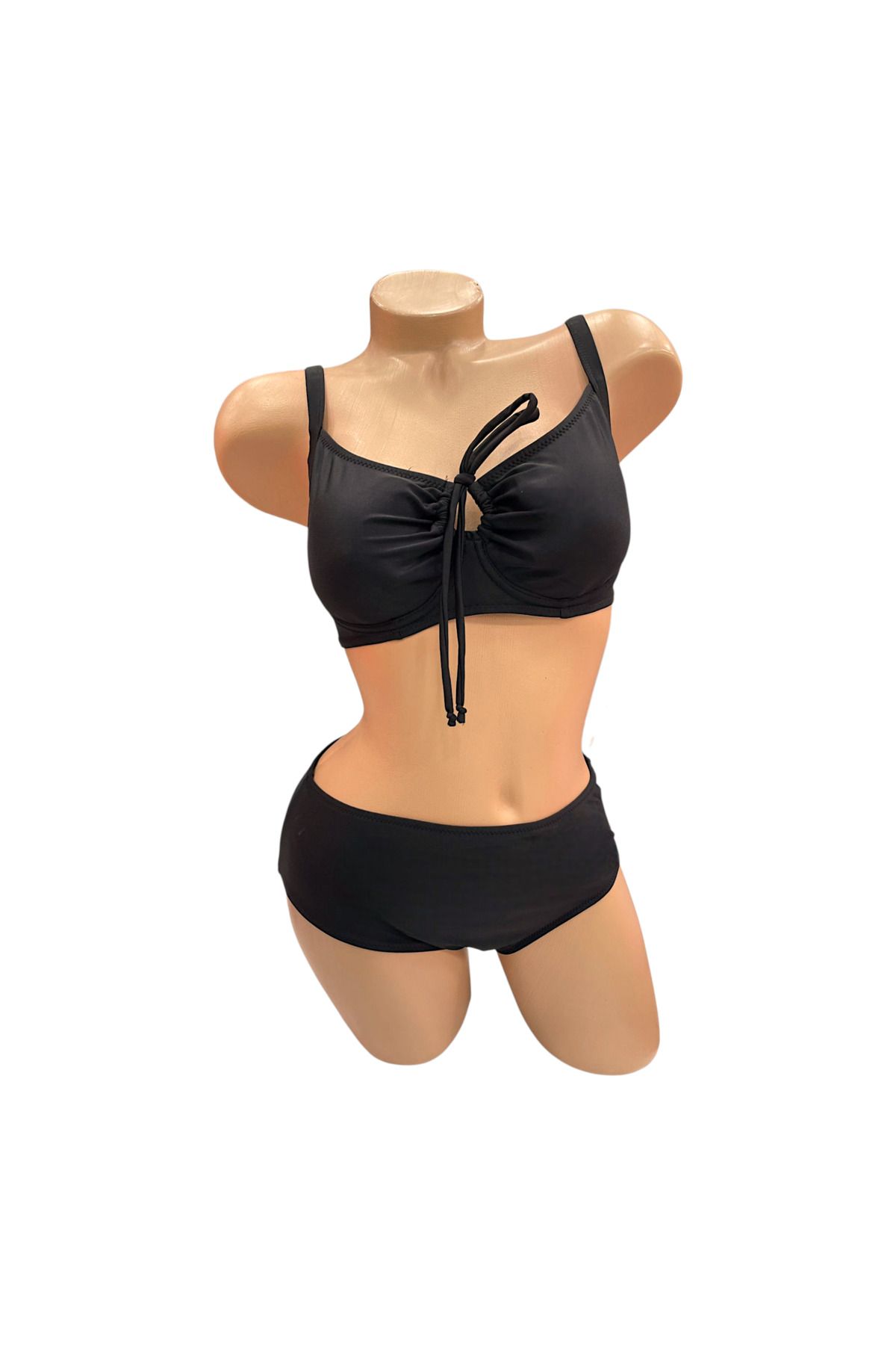 BİKİNİ DÜNYASI TÜNELLİ TOPARLAYICI MODEL BÜYÜK BEDEN BİKİNİ TAKIMI