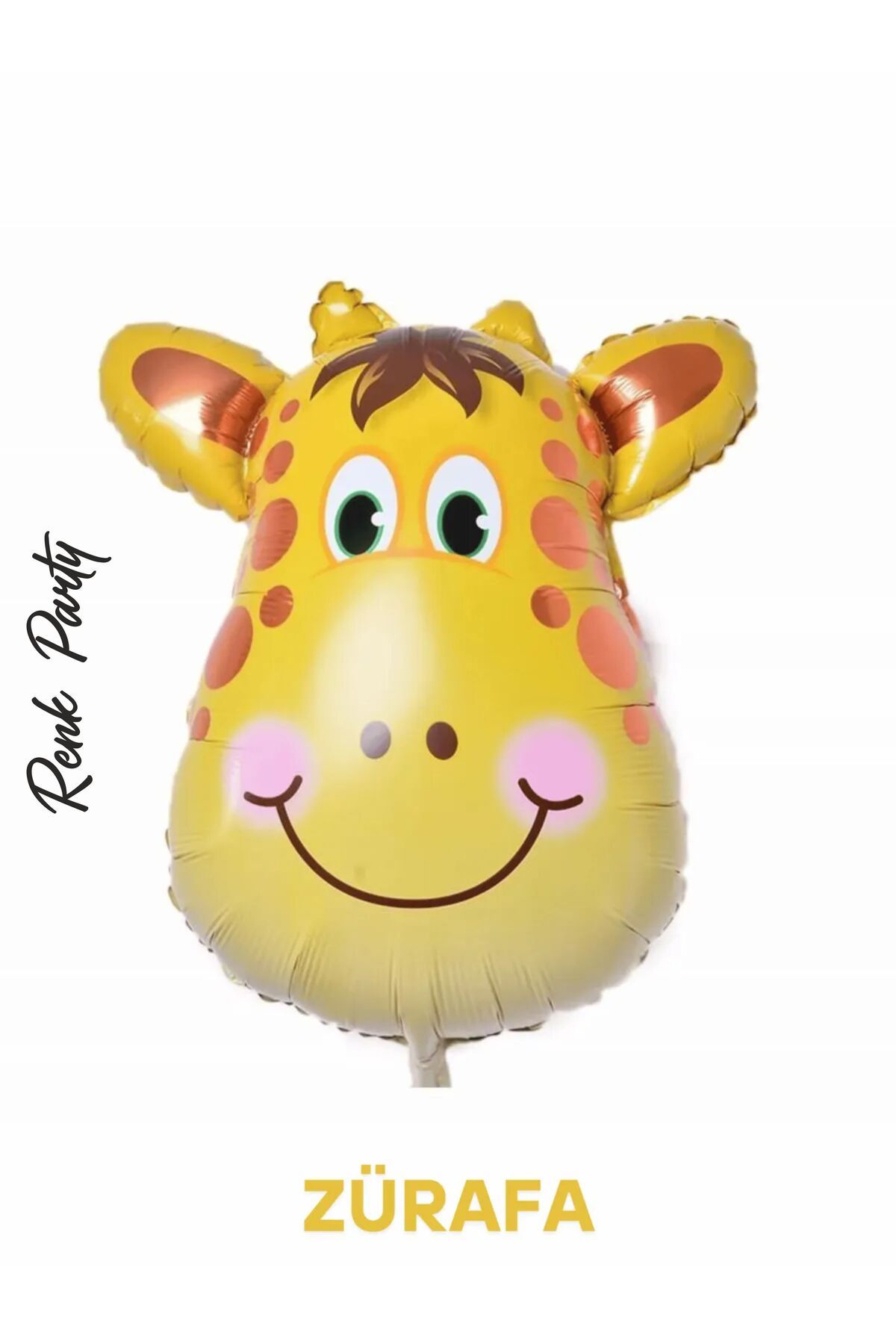 renk party Safari Temalı Zürafa Figürlü Folyo Balon 55,4x88,5 Cm - Folyo Balon