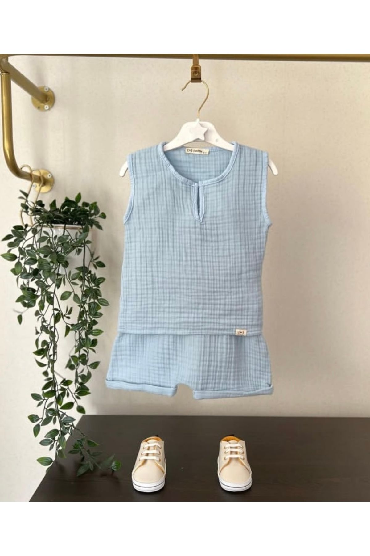 Purenestore Kız ve Erkek Bebek Müslin İkili Takım