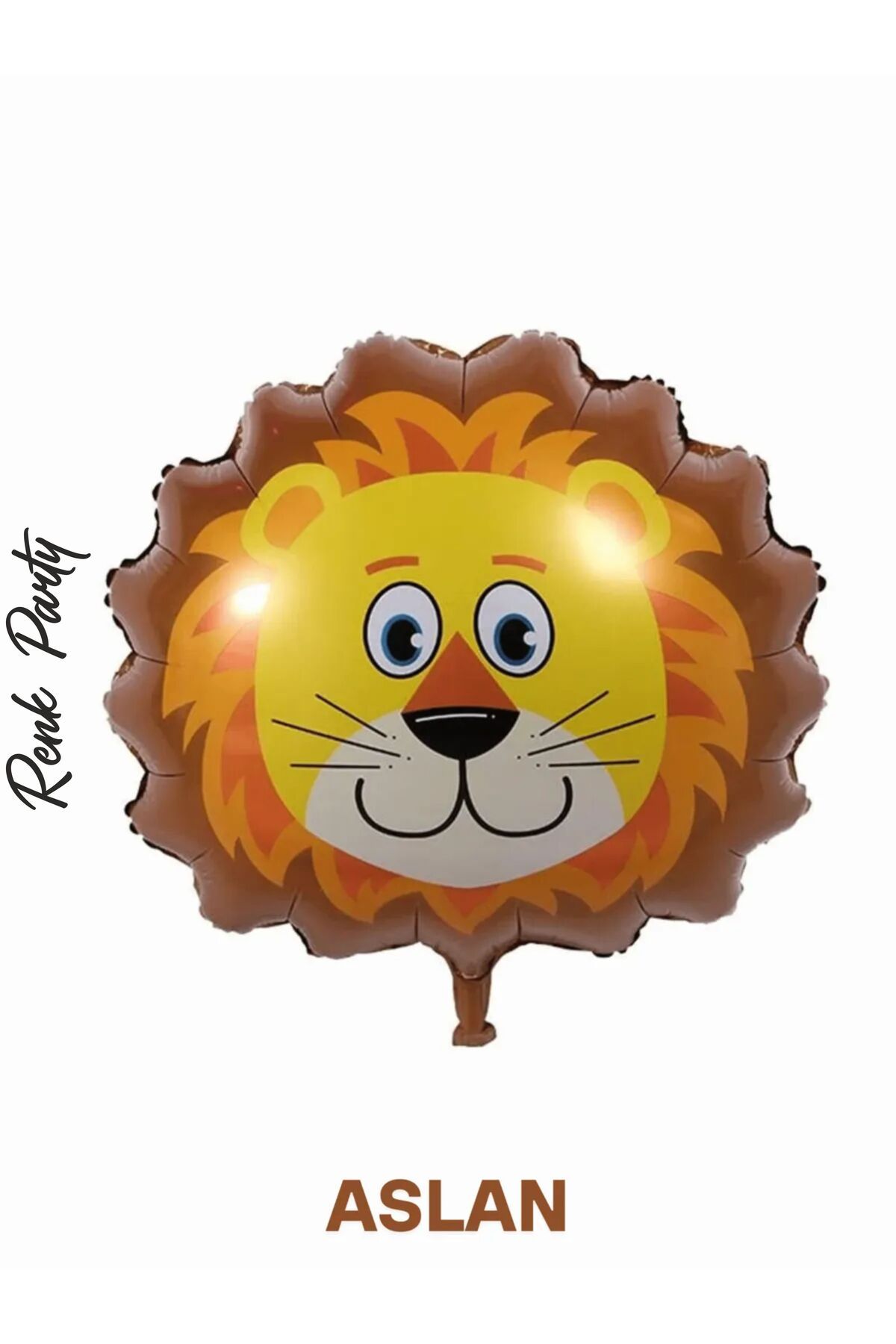 renk party Safari Temalı Aslan Figürlü Folyo Balon 48x54 Cm - Folyo Balon