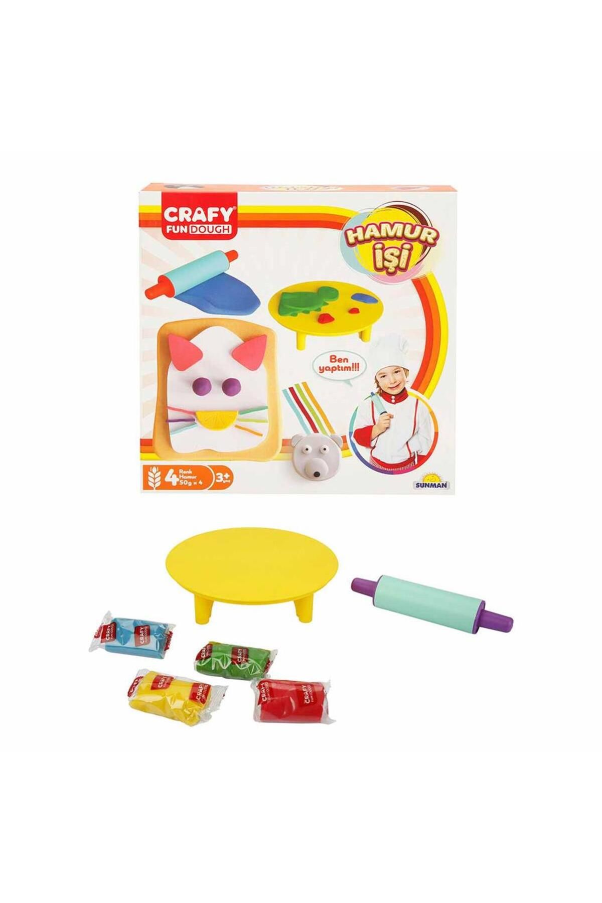Sunman Crafy Hamur İşi Oyun Hamuru Seti 200 g 6 Parça
