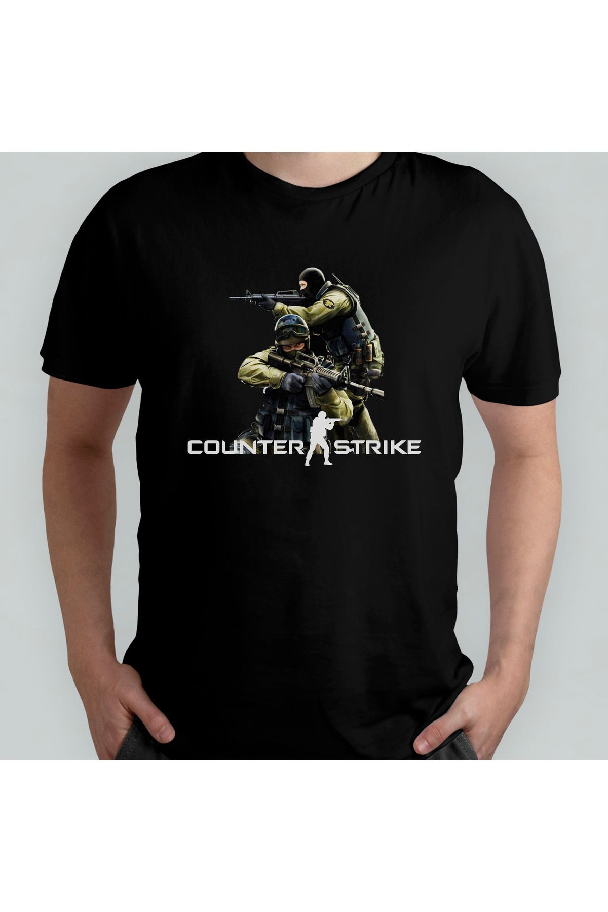 Pixxa Counter Strike Unisex %100 Pamuklu Bisiklet Yaka T-Shirt Model 4