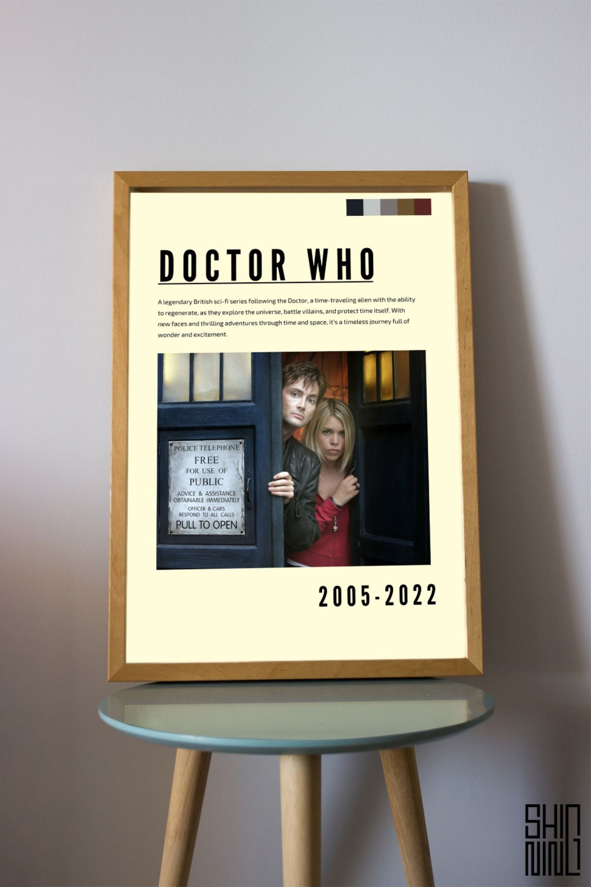 Home Çerçeveli "DOCTOR WHO" Dizi Tasarım Afiş Tablo