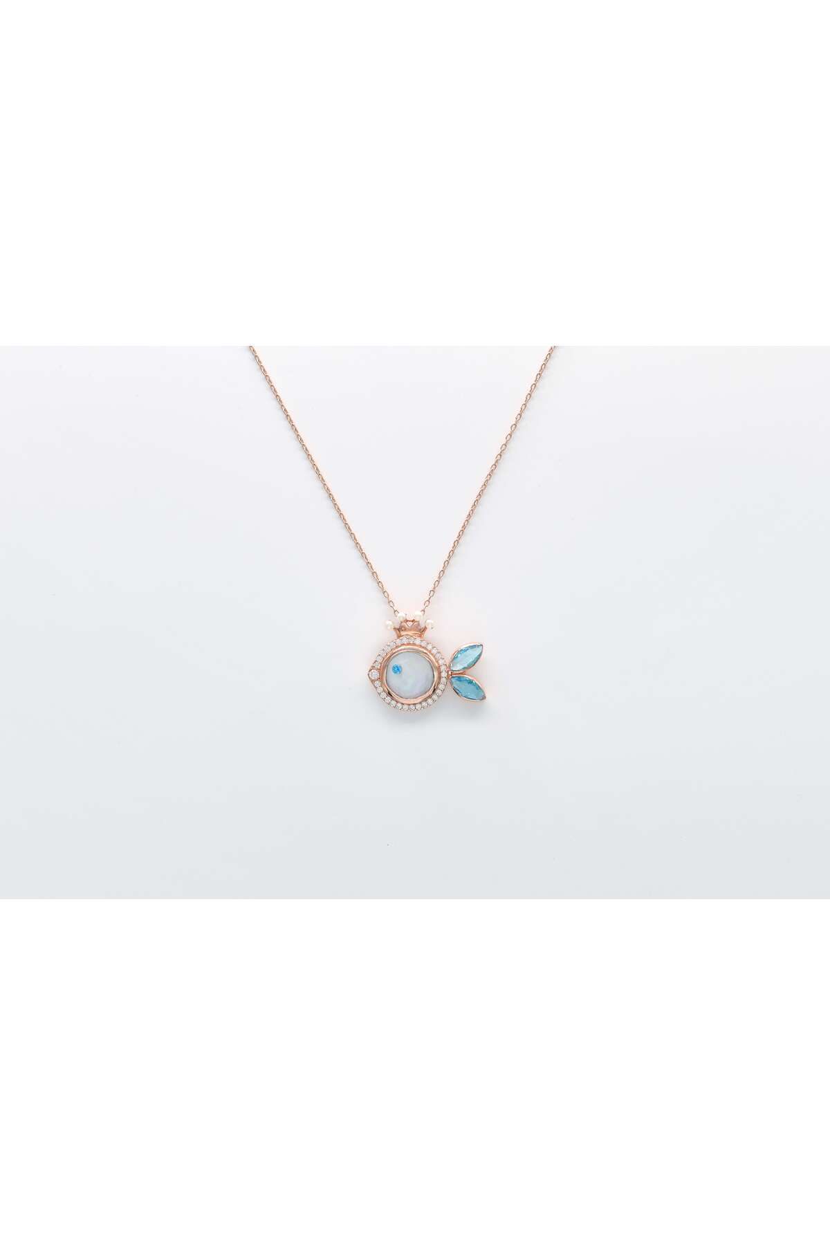 Ocean Silver & Jewelry Queen Sedefli Balık Gümüş Kolye