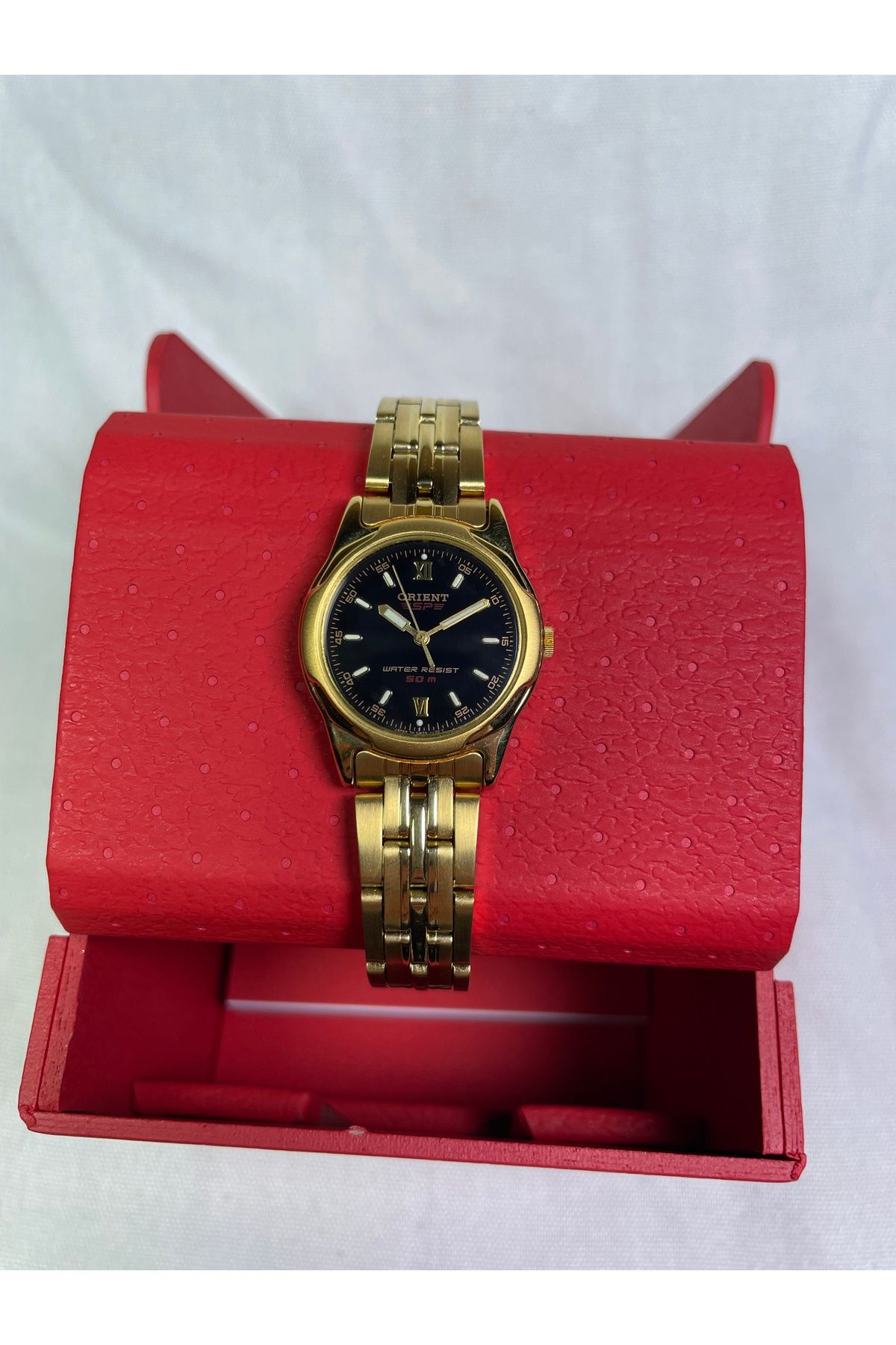 Orient BS902025104A Retro Model İnce Yuvarlak Kasa Siyah Lüks Şık Kadın Kol Saati