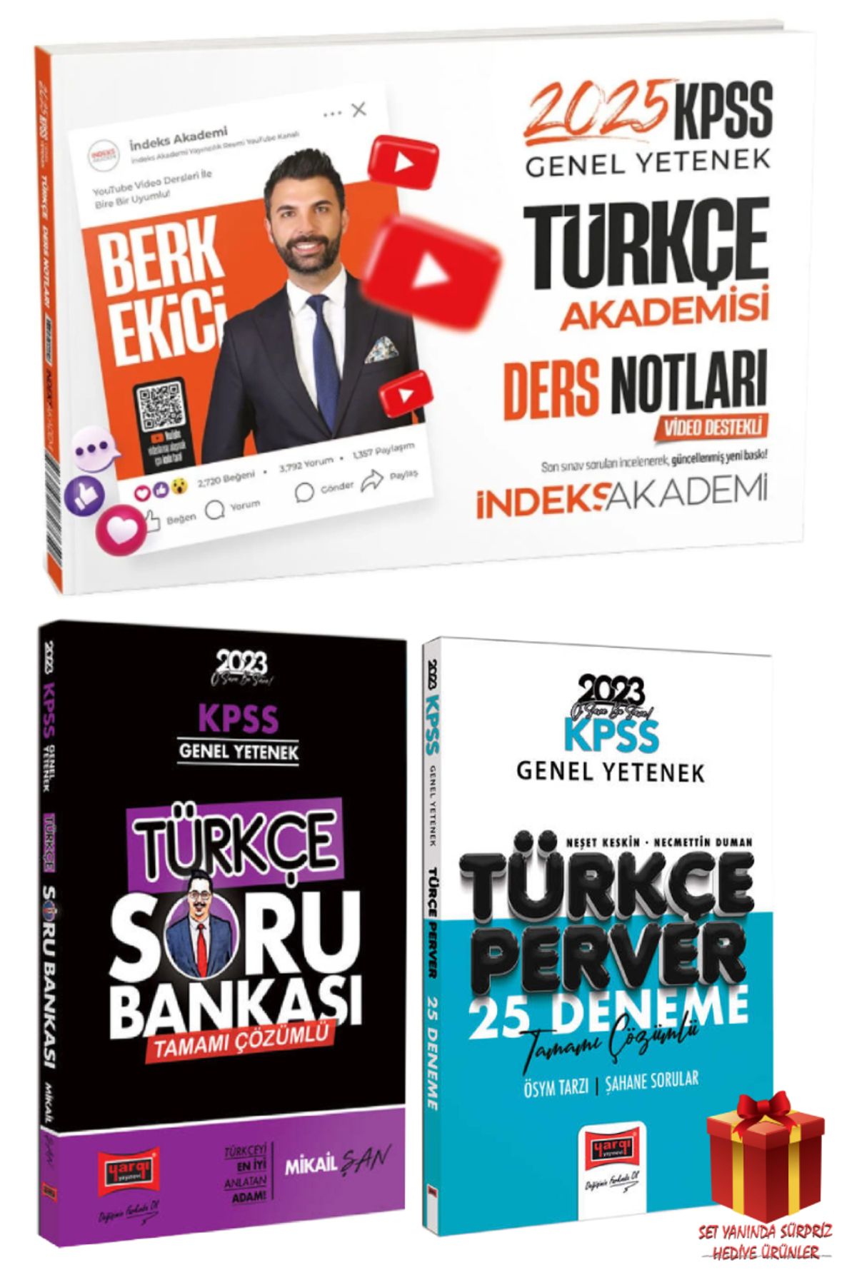 İndeks Akademi 2025 İndeks Akademi KPSS Türkçe Ders Notları+Yargı KPSS Türkçe Soru Bankası+KPSS Türkçe Deneme