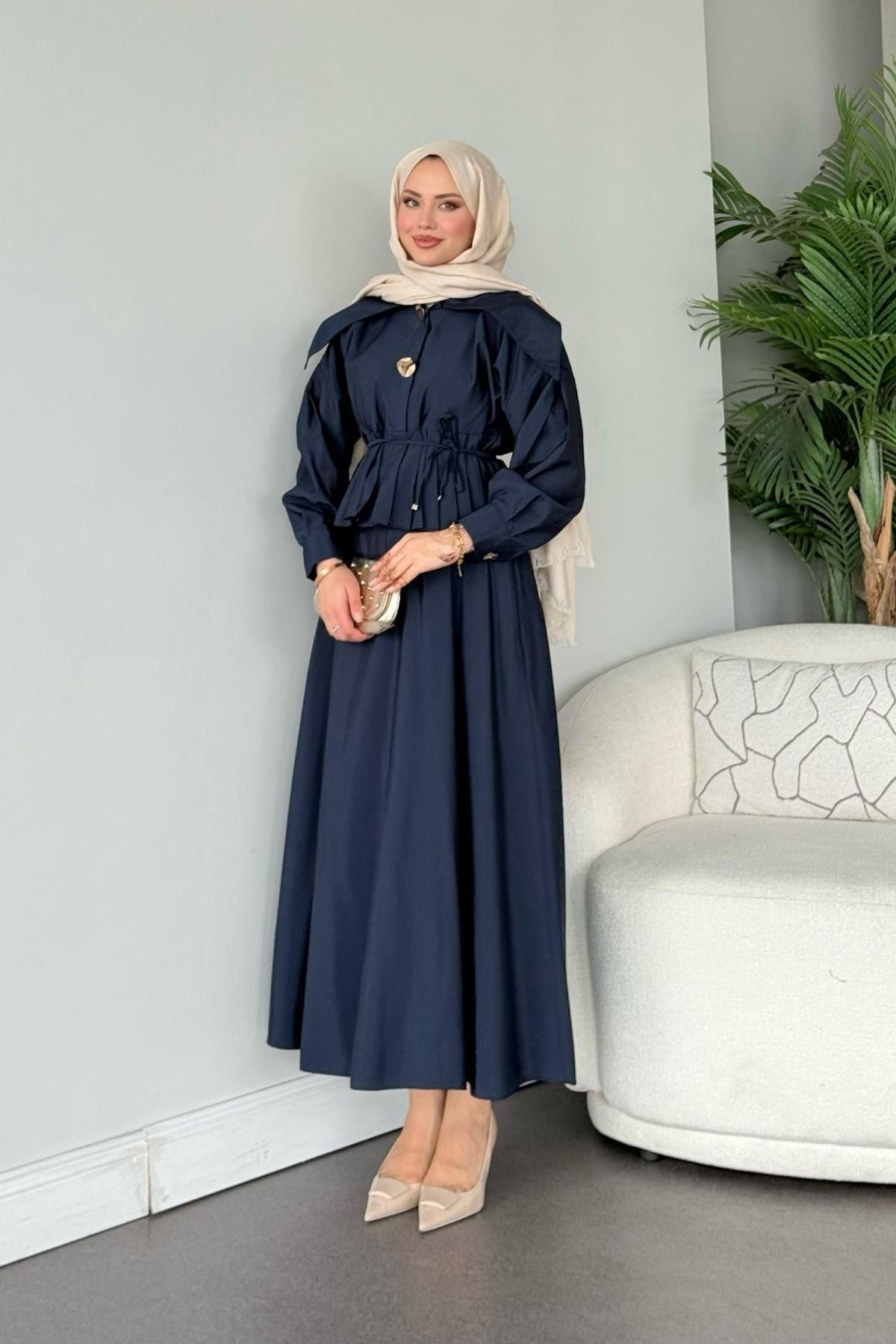 HAZA MODA Roma Etekli Takım Lacivert