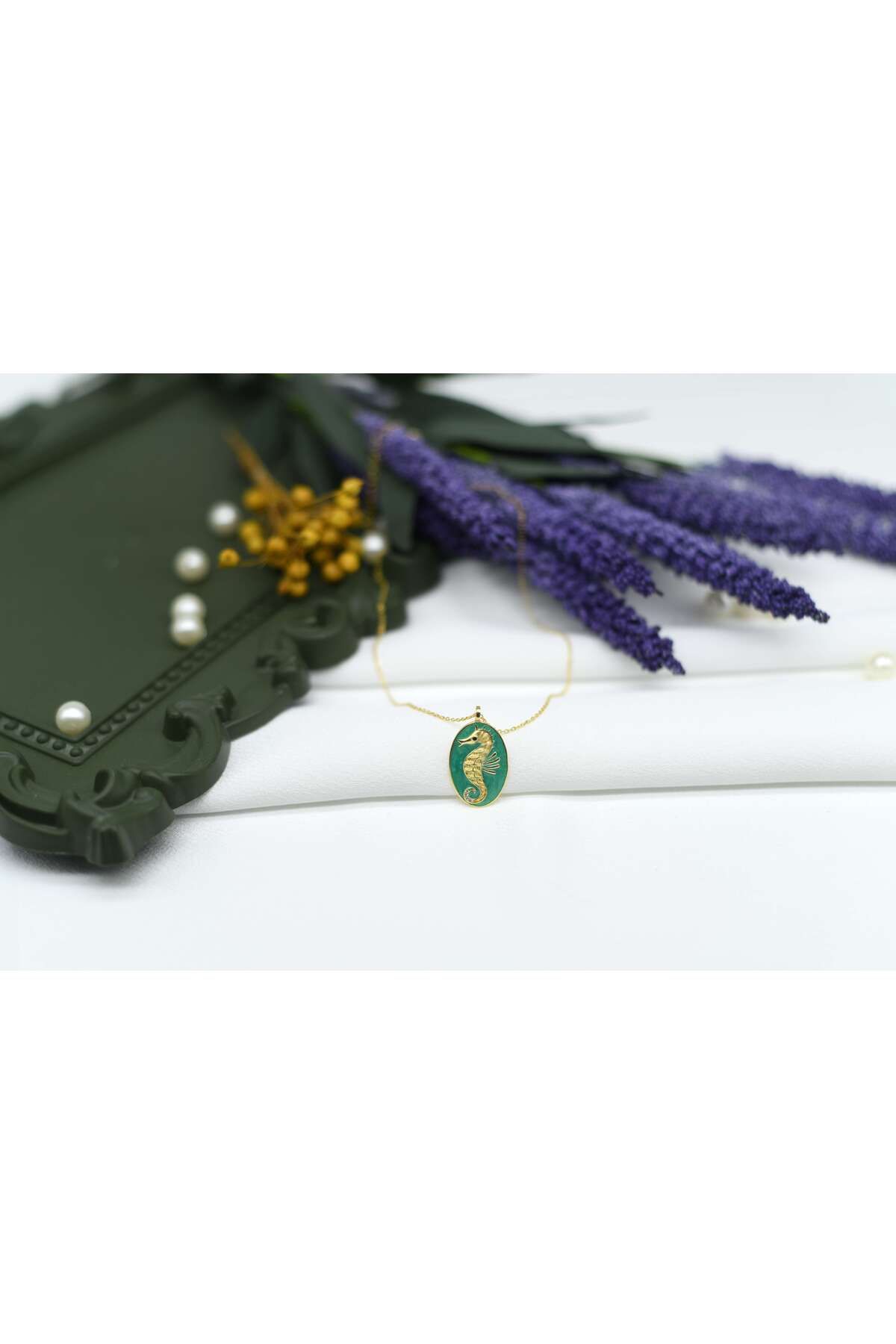 Ocean Silver & Jewelry Mineli Denizatı Gümüş Kolye