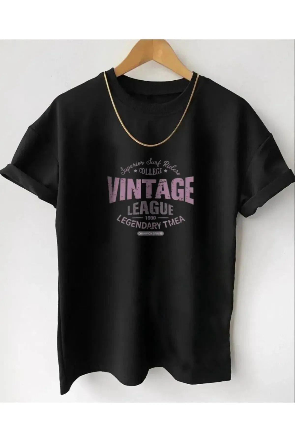 Koklonmoda Unisex Vintage Baskılı Oversize T-Shirt