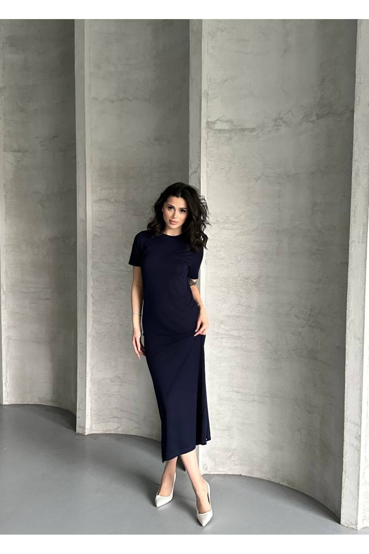 VOLT CLOTHİNG Kadın Modal Kumaş Basic Elbise