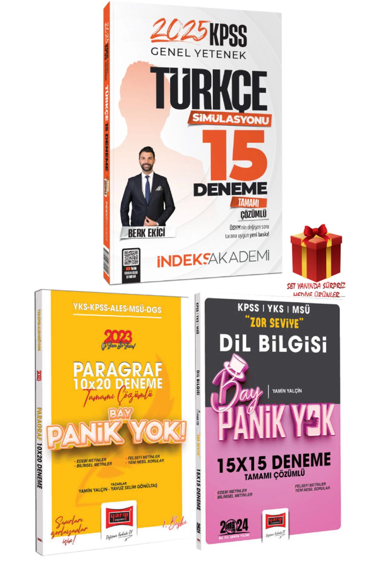 İndeks Akademi 2025 İndeks Akademi KPSS Türkçe 15 Deneme+Yargı Paragraf Deneme+dil Bilgisi Deneme