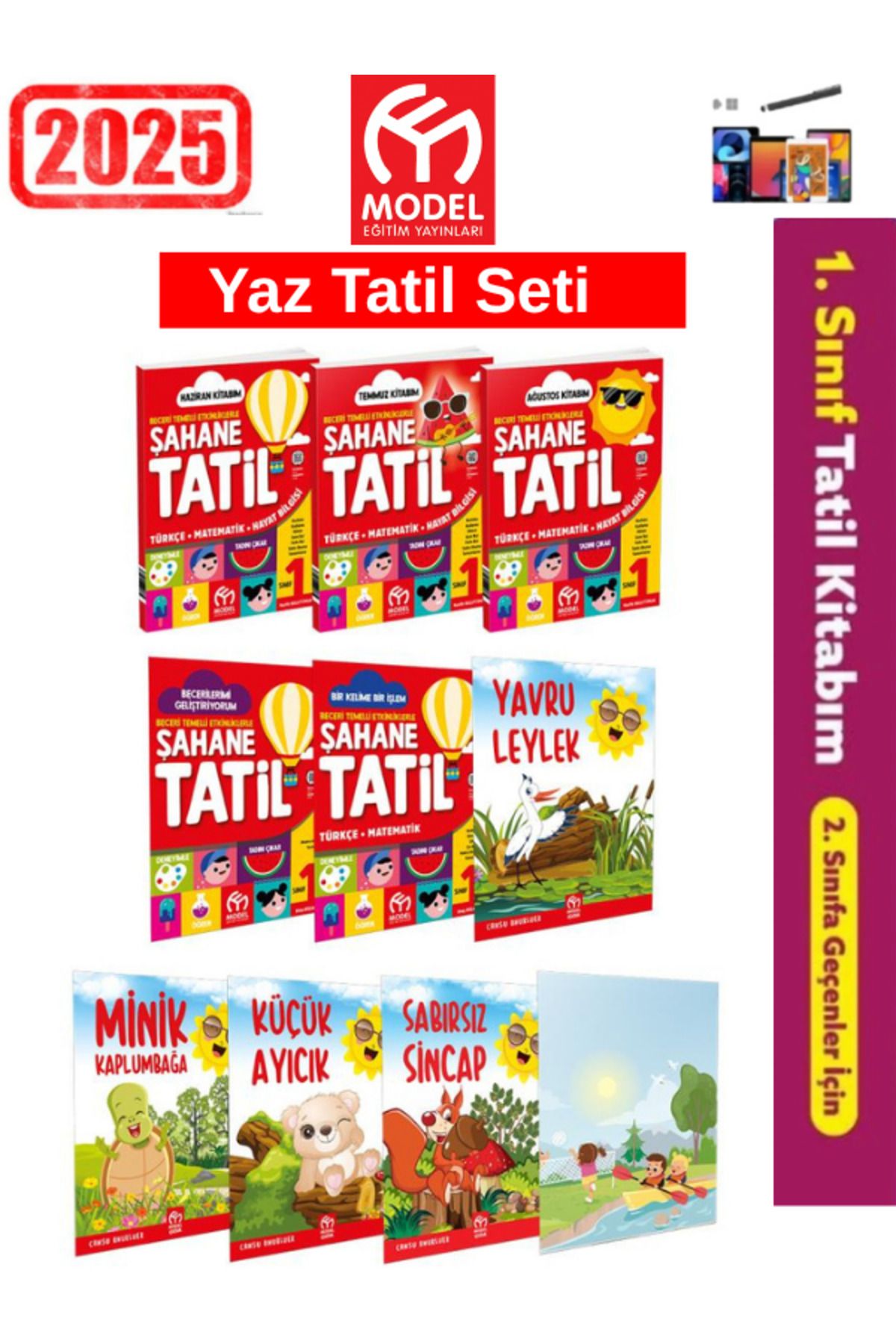 Bilfen Yayıncılık Model Eğitim Yayınları 1.Sınıf 10 Fasikül Yaz Tatil (Yeni Ürün)ŞAHANE YAZ+Dokunmatik Kalem