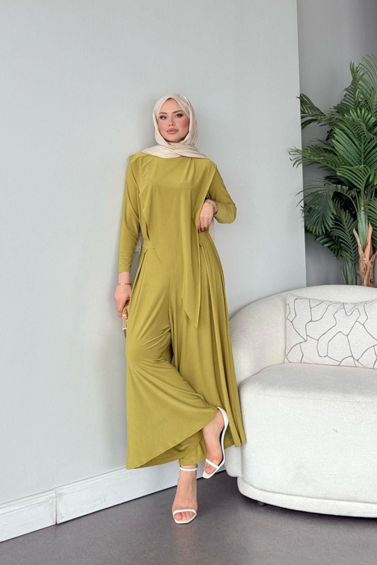 HAZA MODA Katar Sandy Takım Yağ Yeşili