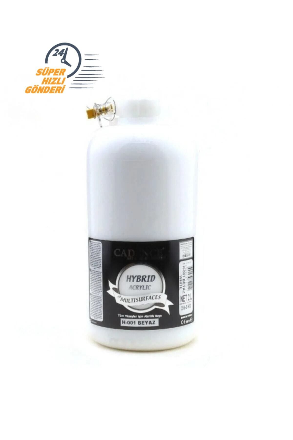 Cadence Boya Beyaz 2 Litre Multisurface Hybrid Akrilik Boya H-001 Beyaz-mobilya Dolap Yenileme Boyası