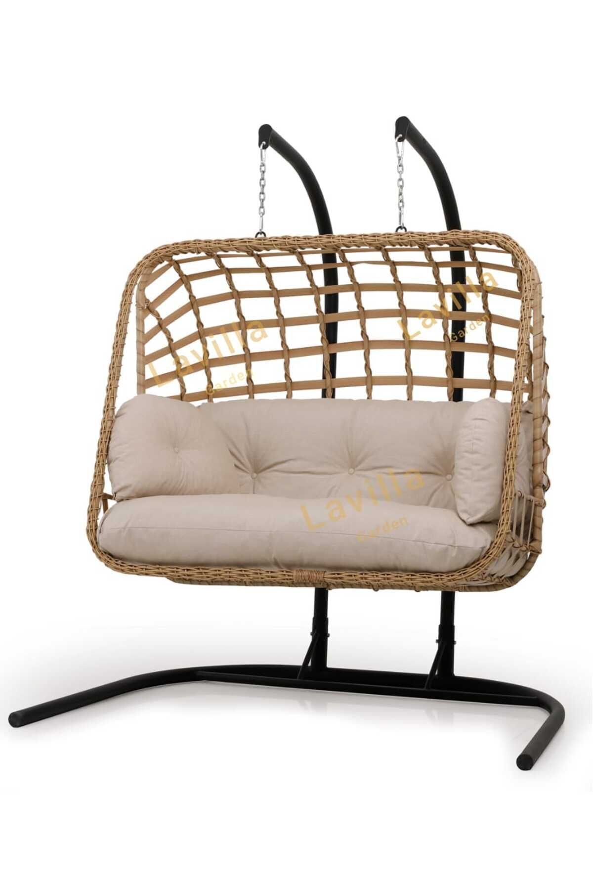 LAVİLLA GARDEN Çift Kişilik Rattan Salıncak