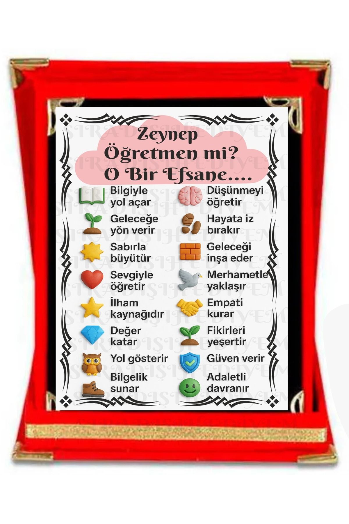 sıradışıhediyem öğretmen plaketi öğretmenler günü plaketi isme özel kişiye özel öğretmenmi o bir efsane plaketi