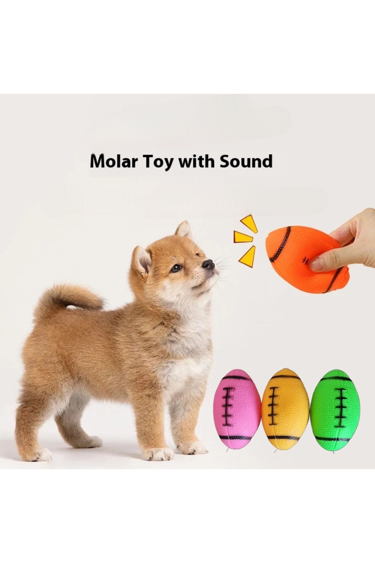 Pet Aksesuar Köpek ve kedi sesli oyuncak topu,3 renk
