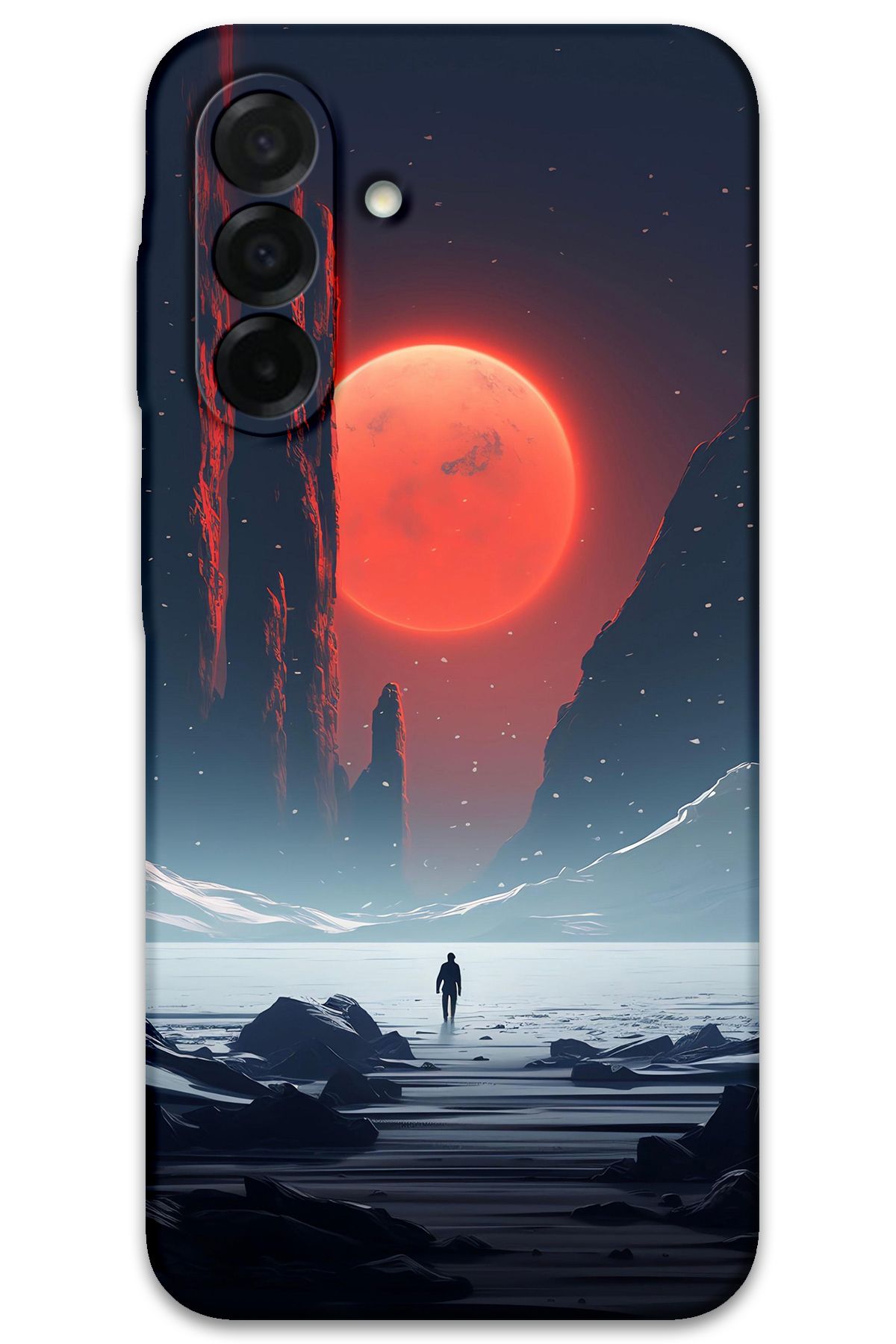Gramaphone Galaxy A56 Uyumlu Uzay Desenli Telefon Kılıfı + Ekran Koruyucu - 5861