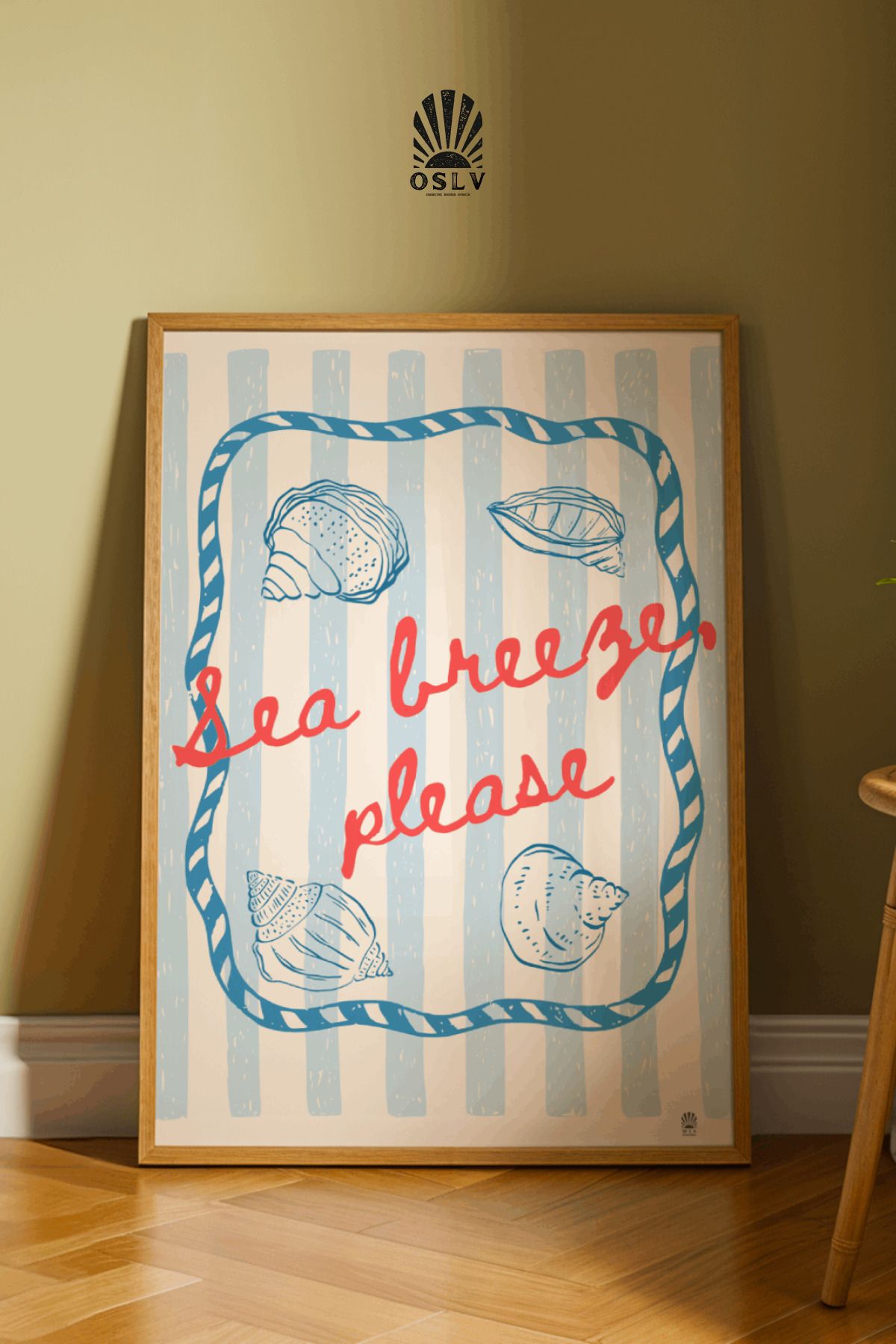 Osliva Shop Poster, Çerçevesiz Poster, Beach Poster, Duvar Tablosu, Summer Poster