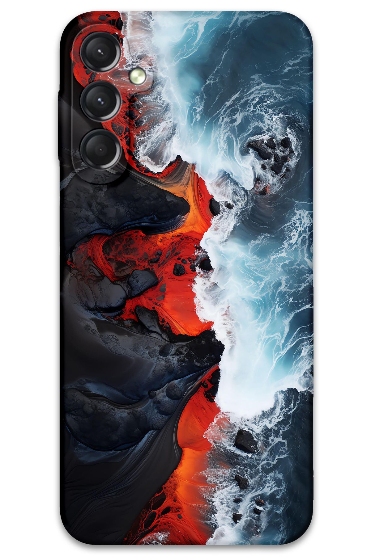 Gramaphone Galaxy A16 Uyumlu Mermer Desenli Telefon Kılıfı + Ekran Koruyucu - 5811