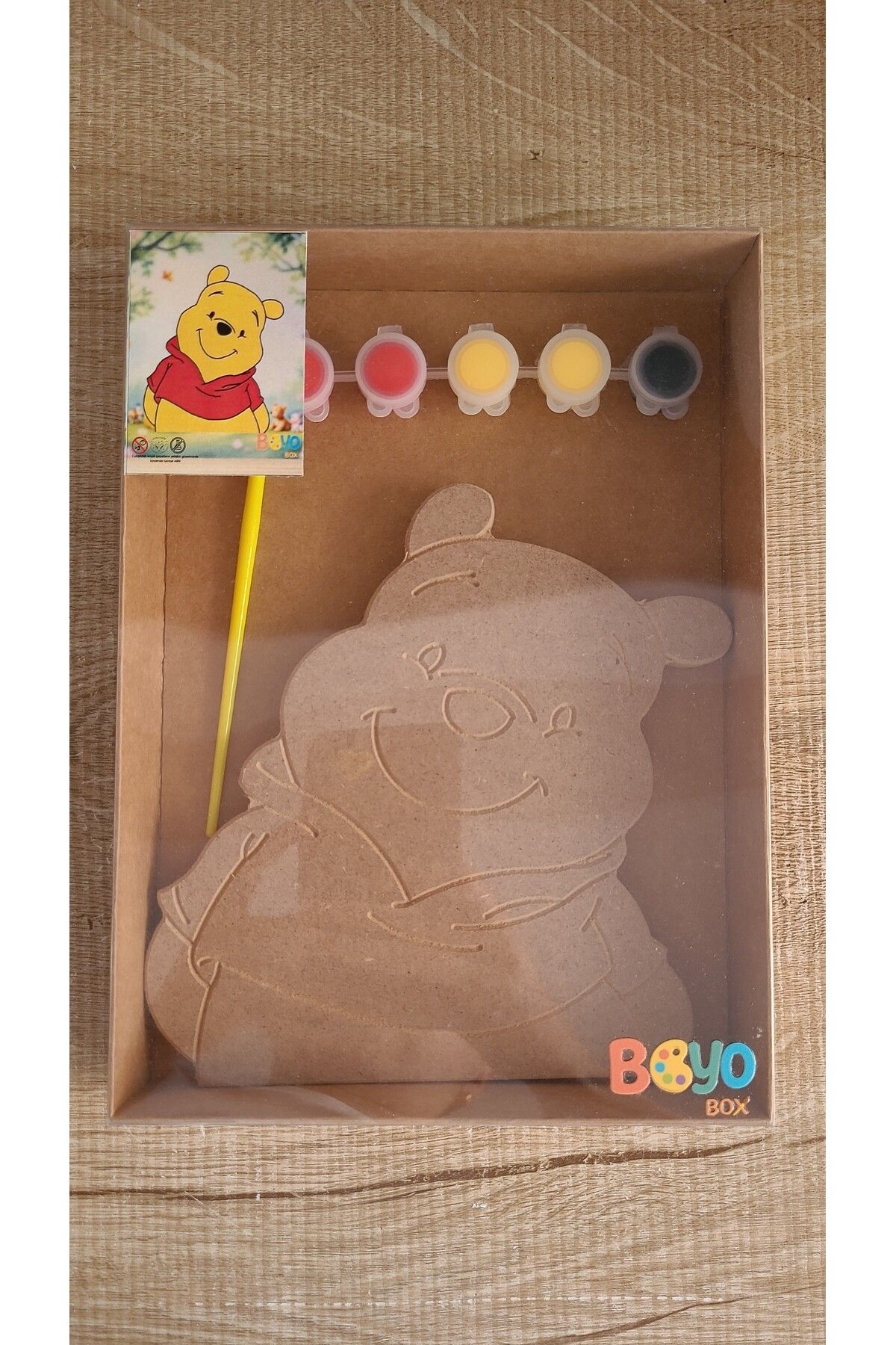 Boyobox ayı winnie ahşap boyama kiti