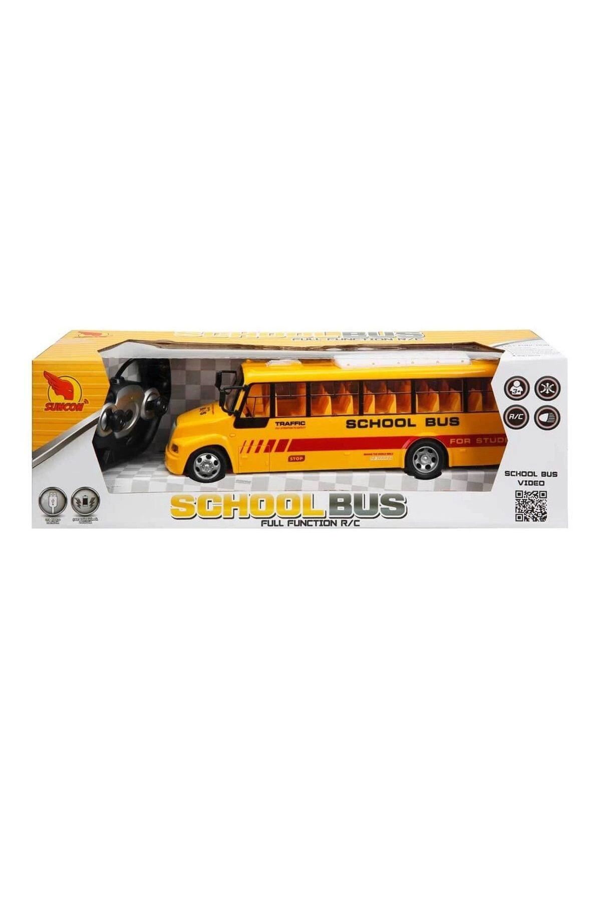 Esrion 01989 Uzaktan Kumandalı Işıklı Okul Otobüsü 32,5 Cm.