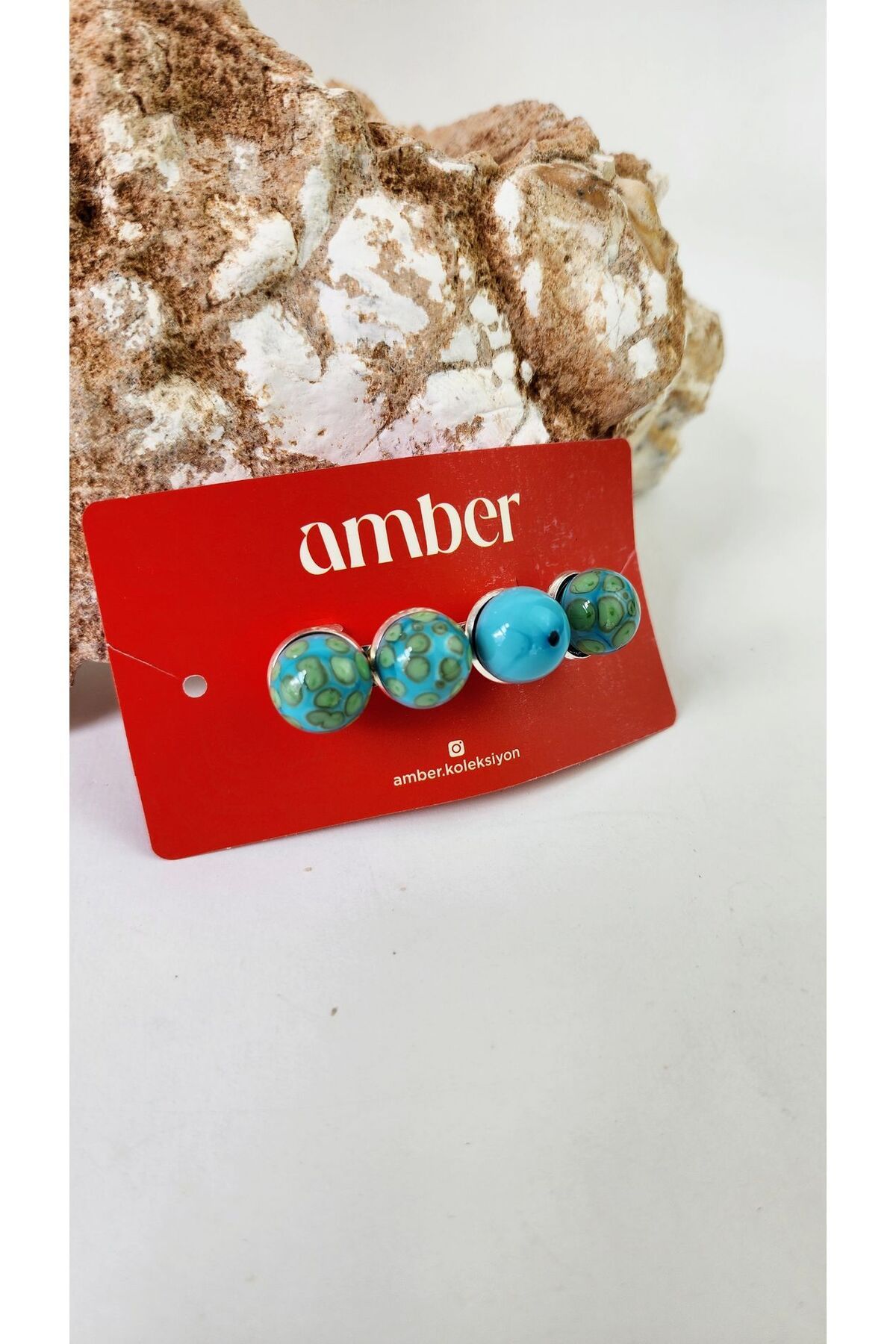 Amber Koleksiyon El Yapımı Cam Toka