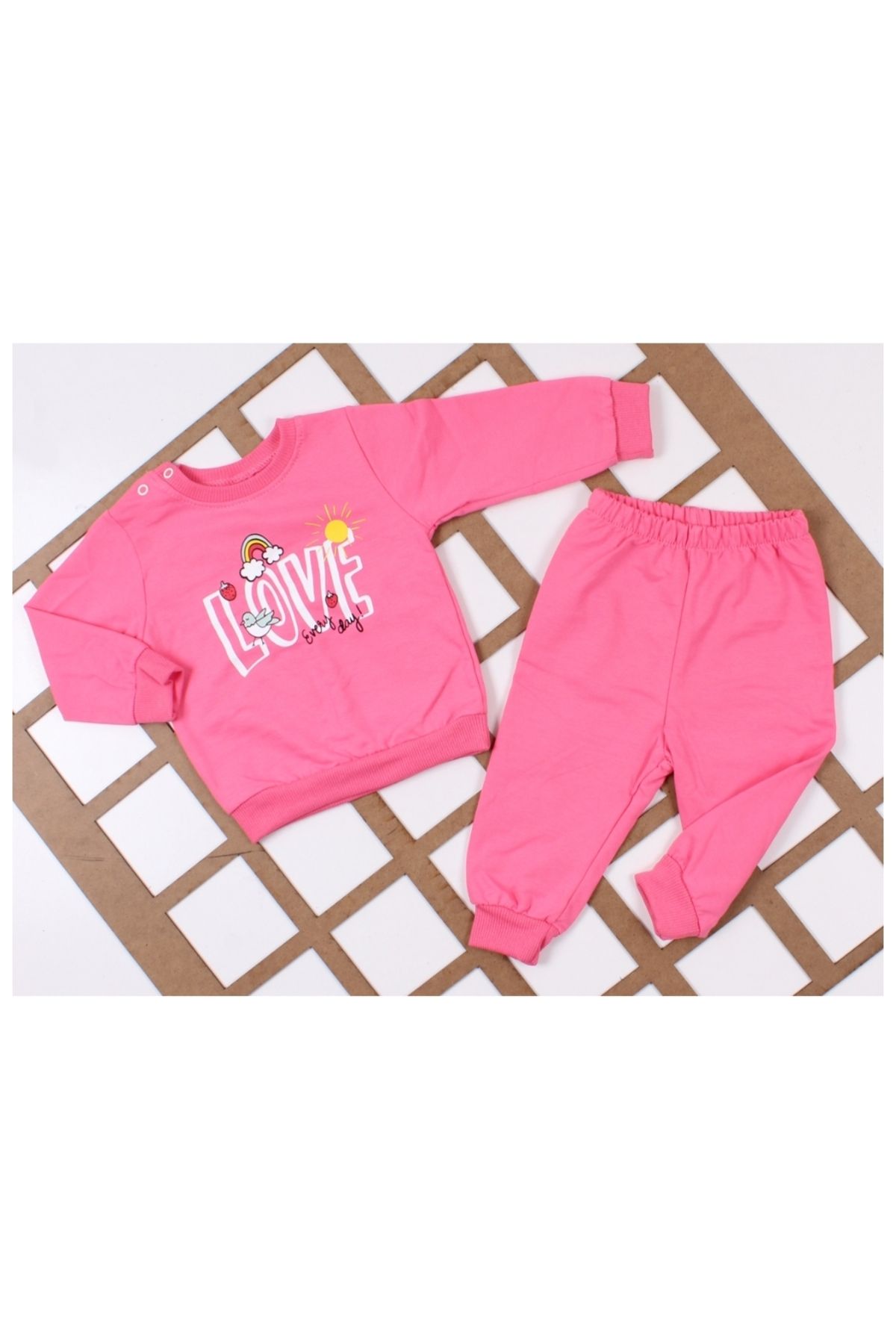 Bilkon Baby Kız Bebek %100 Pamuklu Alt Üst Takım