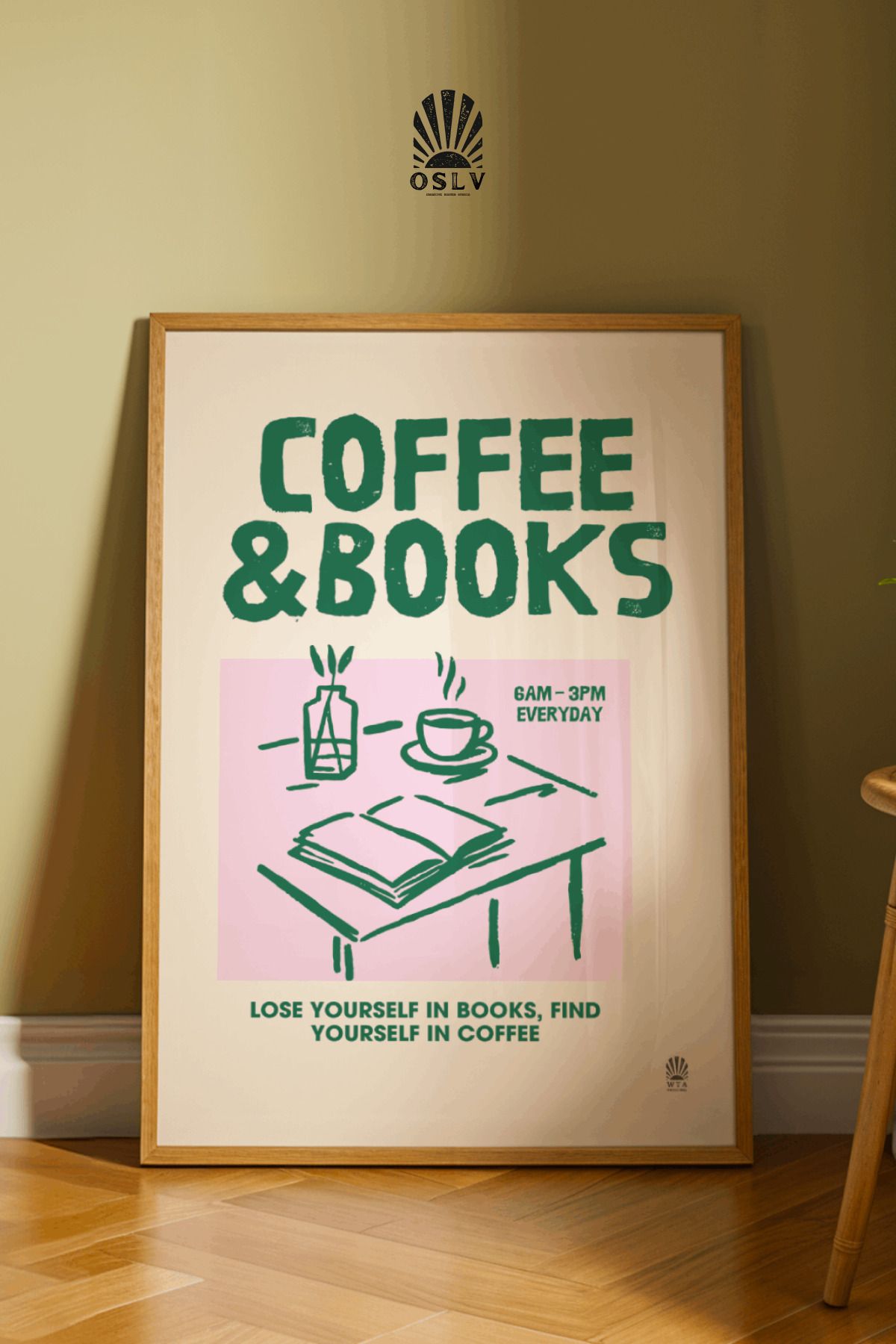 Osliva Shop The Reader Poster, Çerçevesiz Poster, Duvar Tablosu, Poster