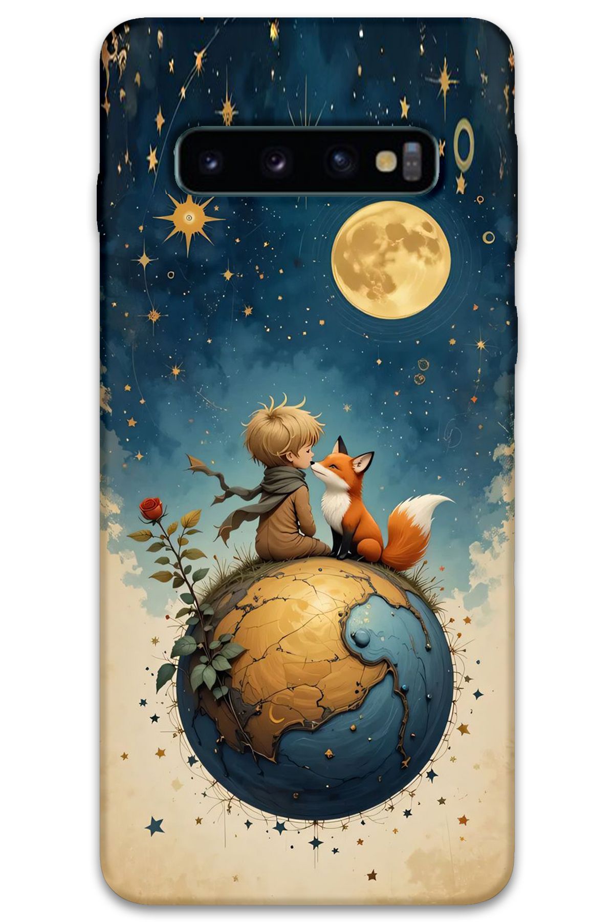 Gramaphone Galaxy S10 Plus Uyumlu Çizgi Film Desenli Telefon Kılıfı + Ekran Koruyucu - 5823