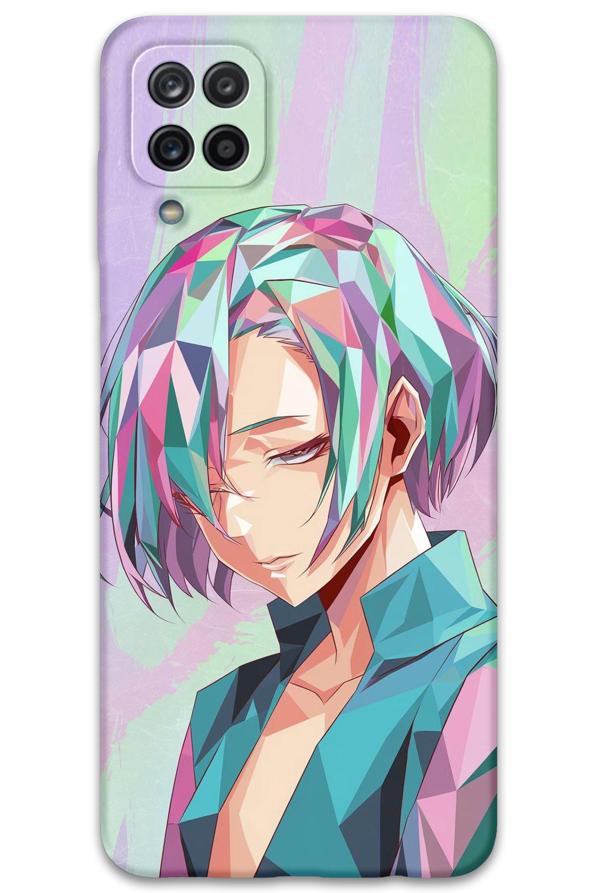 Gramaphone Galaxy A22 Uyumlu Anime Desenli Telefon Kılıfı + Ekran Koruyucu - 5743