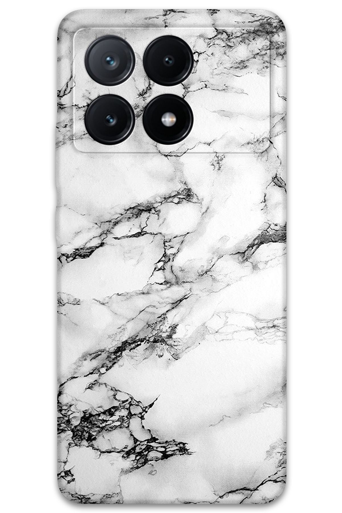 Gramaphone Poco x6 Pro Uyumlu Mermer Desenli Telefon Kılıfı + Ekran Koruyucu - 5817