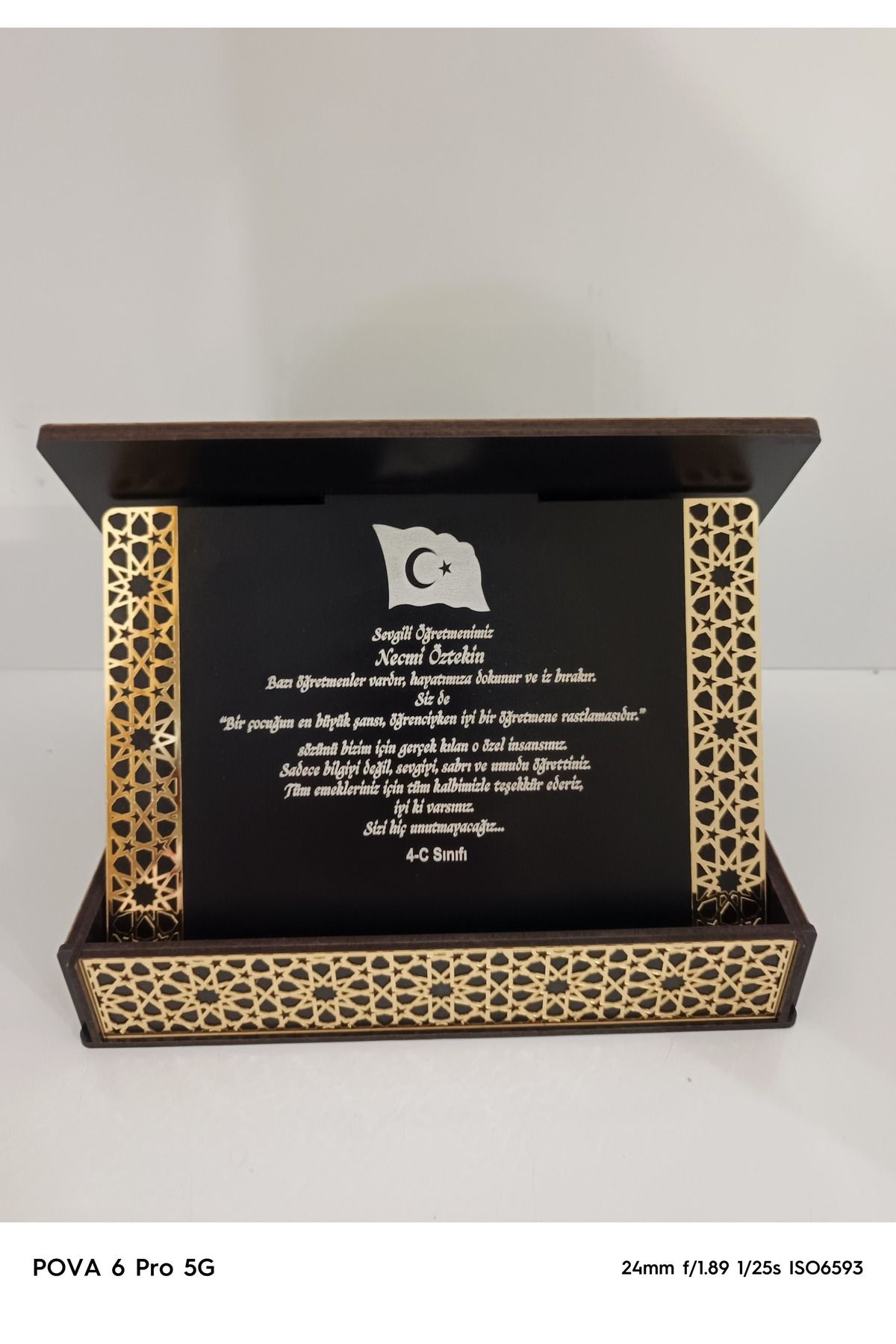 hayalimhediyelik kişiye özel öğretmen plaket hediyesi pleksi kutulu
