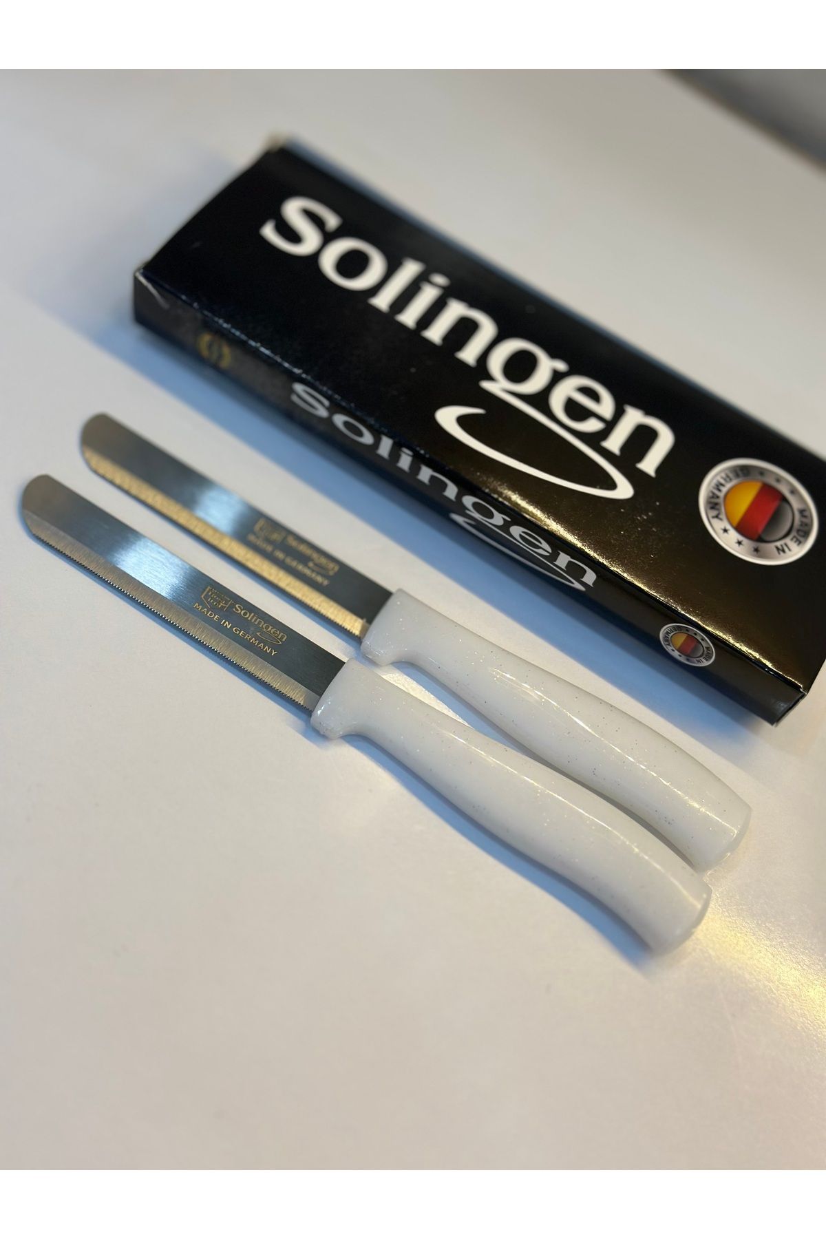 vanilinkitchen Solingen 2’li Simli Beyaz Micro Et Sebze Doğrama Bıçağı Seti