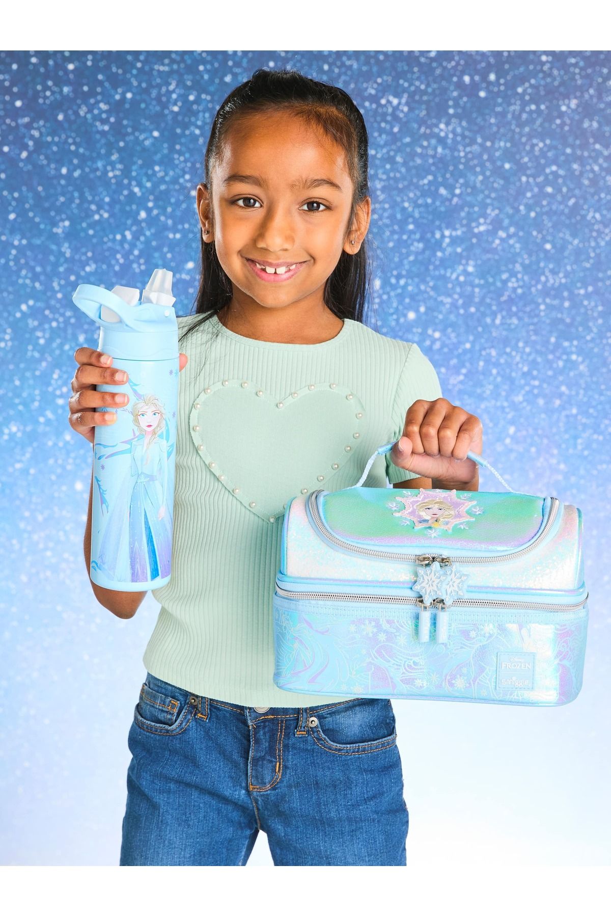 SMIGGLE-Frozen Stainless Steel Bpa Free Flip Drink Bottle 520ml 4